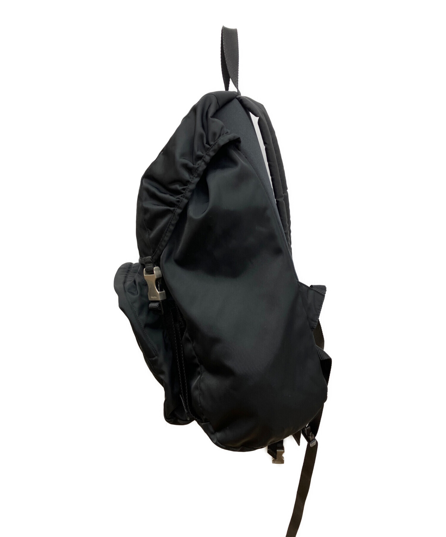 美品✨近年　PRADAプラダ　バックパック　サフィアーノ　ナイロン　ブラック 中古・古着通販】PRADA (プラダ) Re-Nylon xサフィアーノレザー バック