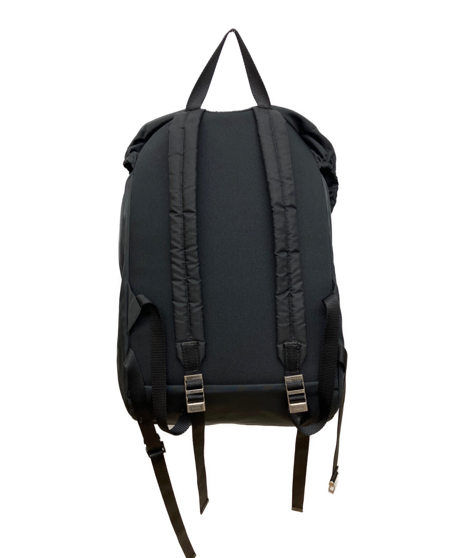 美品✨近年　PRADAプラダ　バックパック　サフィアーノ　ナイロン　ブラック 中古・古着通販】PRADA (プラダ) Re-Nylon xサフィアーノレザー バック