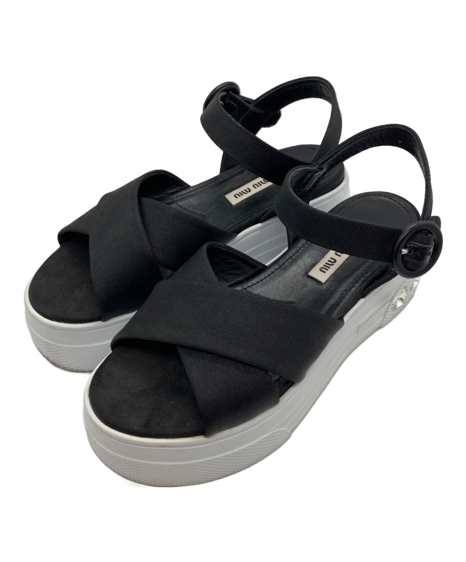 中古・古着通販】MIU MIU (ミュウミュウ) プラットフォームサンダル