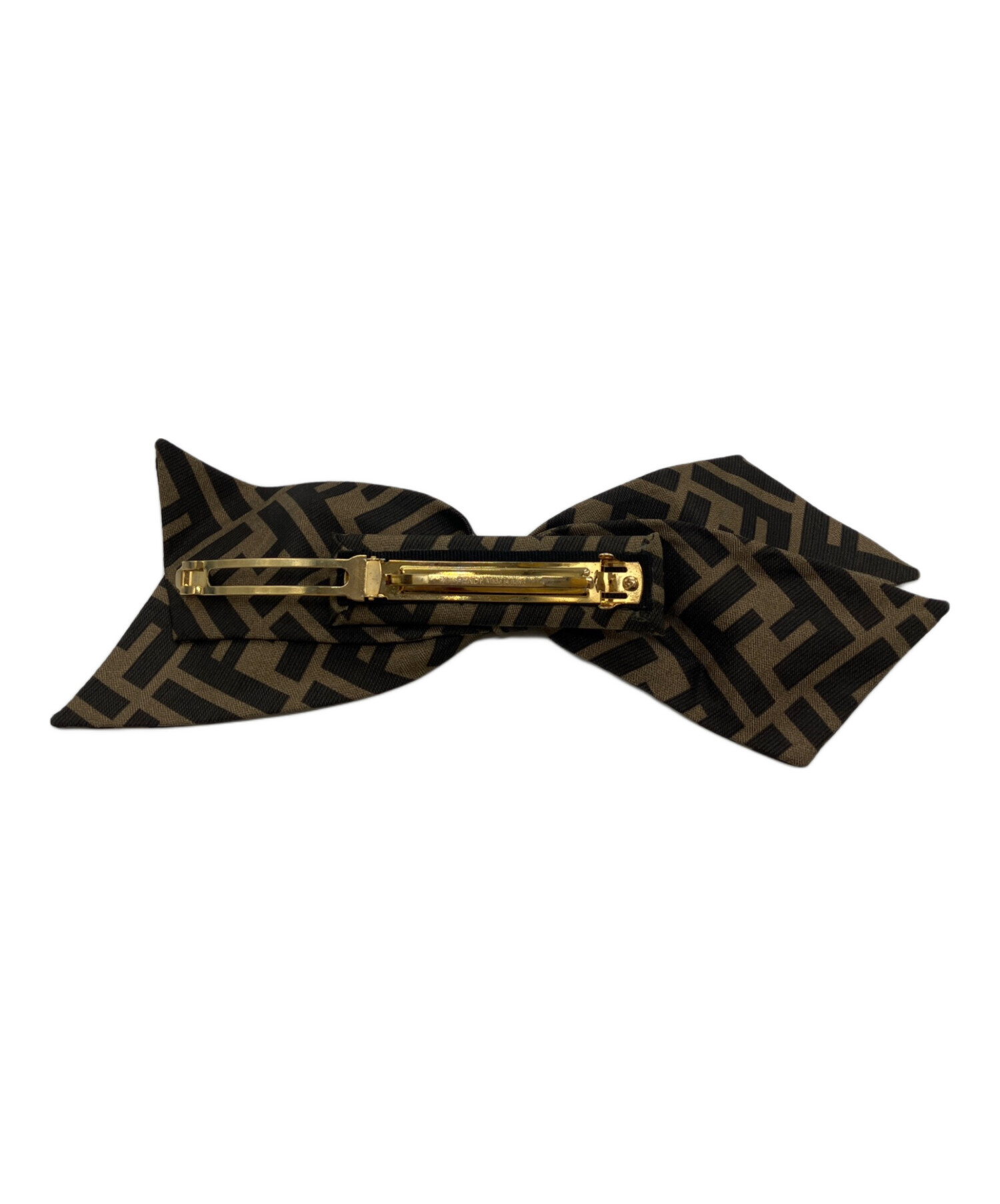 中古・古着通販】FENDI (フェンディ) ブラウンツイル ヘアクリップ