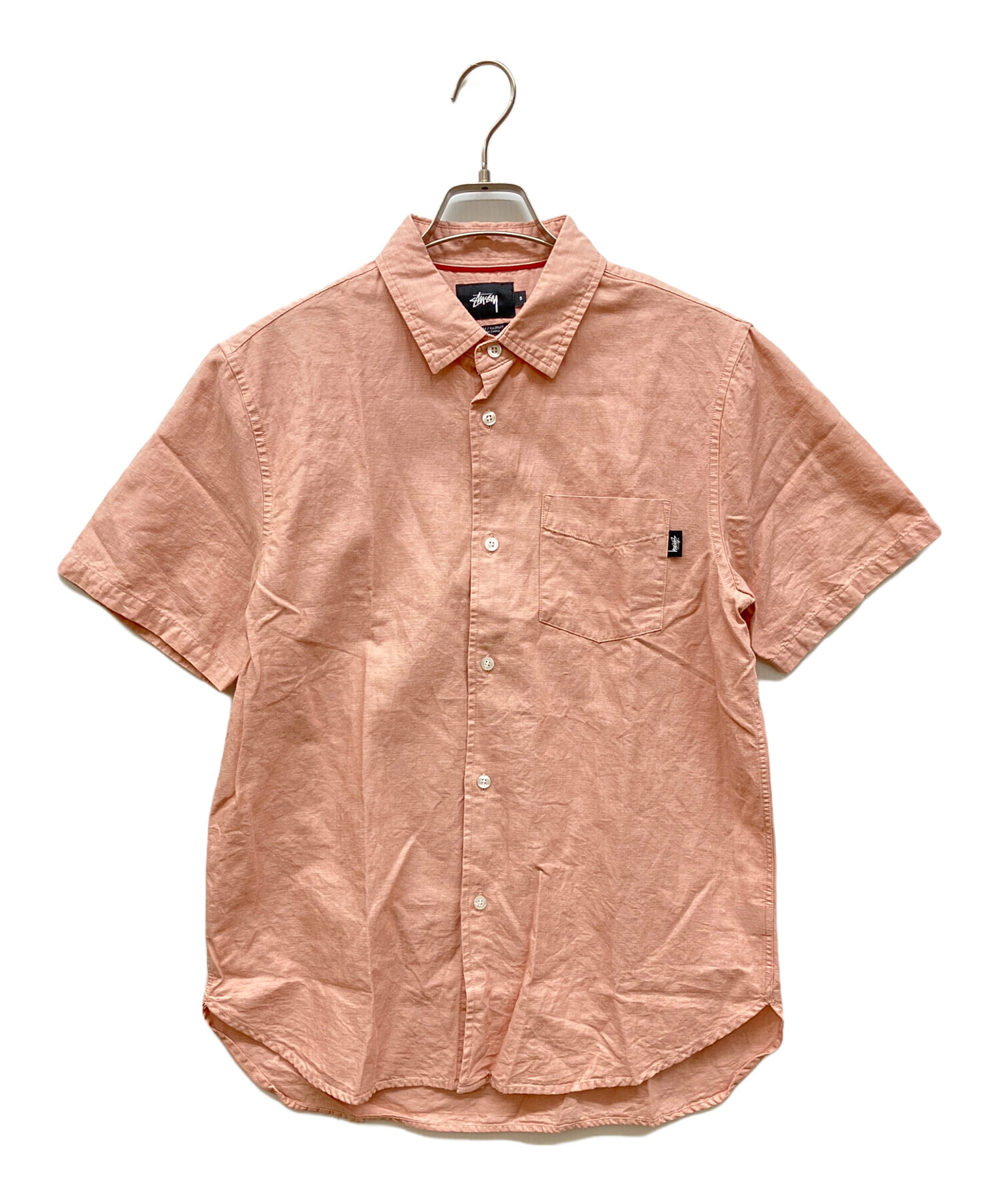 中古・古着通販】stussy (ステューシー) 半袖シャツ ピンク サイズ:S