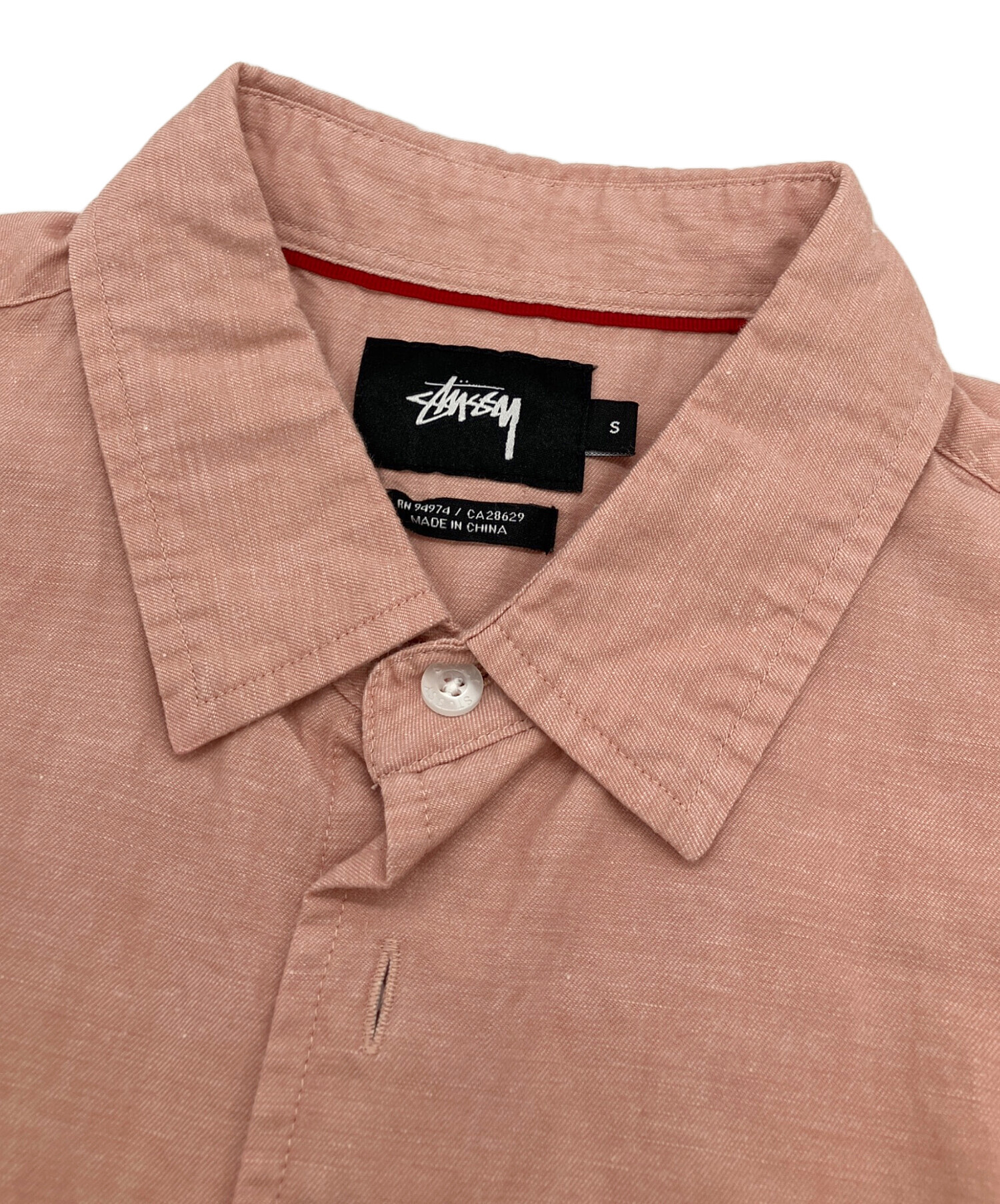 中古・古着通販】stussy (ステューシー) 半袖シャツ ピンク サイズ:S