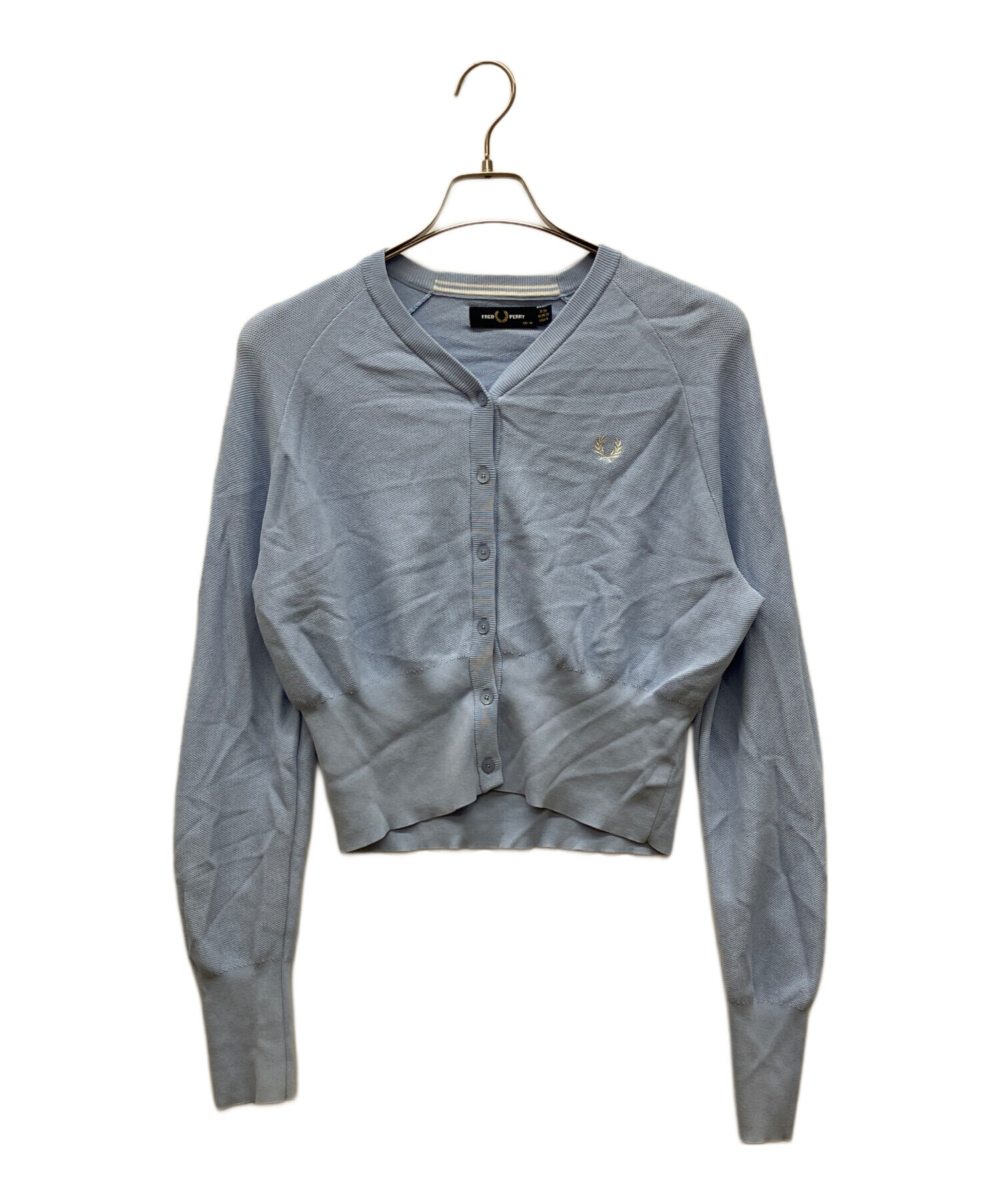 値引き中！FRED PERRY グレー カーディガン 中古・古着通販】FRED PERRY (フレッドペリー) 別注Vネック