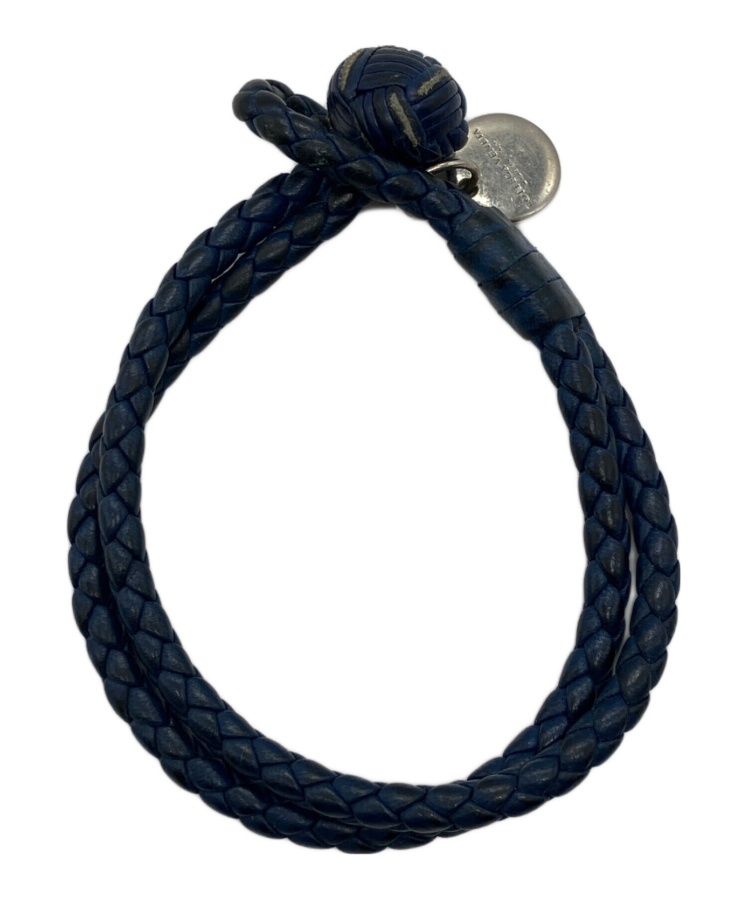 BOTTEGA VENETA イントレチャート ブレスレット ネイビー 中古・古着通販】BOTTEGA VENETA (ボッテガベネタ) イントレチャート