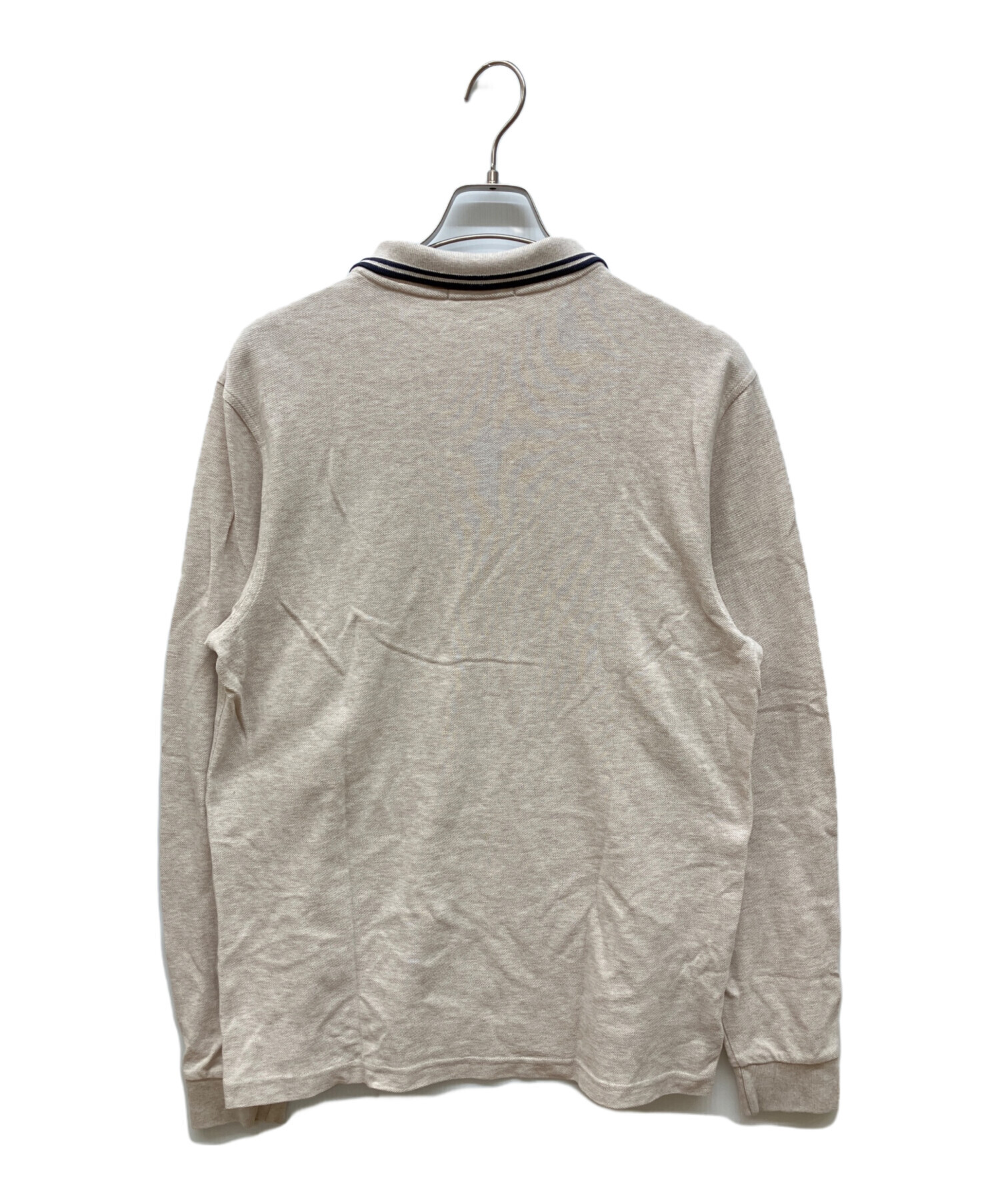 FRED PERRY フレッドペリー ポロシャツ 長袖 刺繍ロゴ ベージュ L 中古・古着通販】FRED PERRY (フレッドペリー) 長袖ポロシャツ
