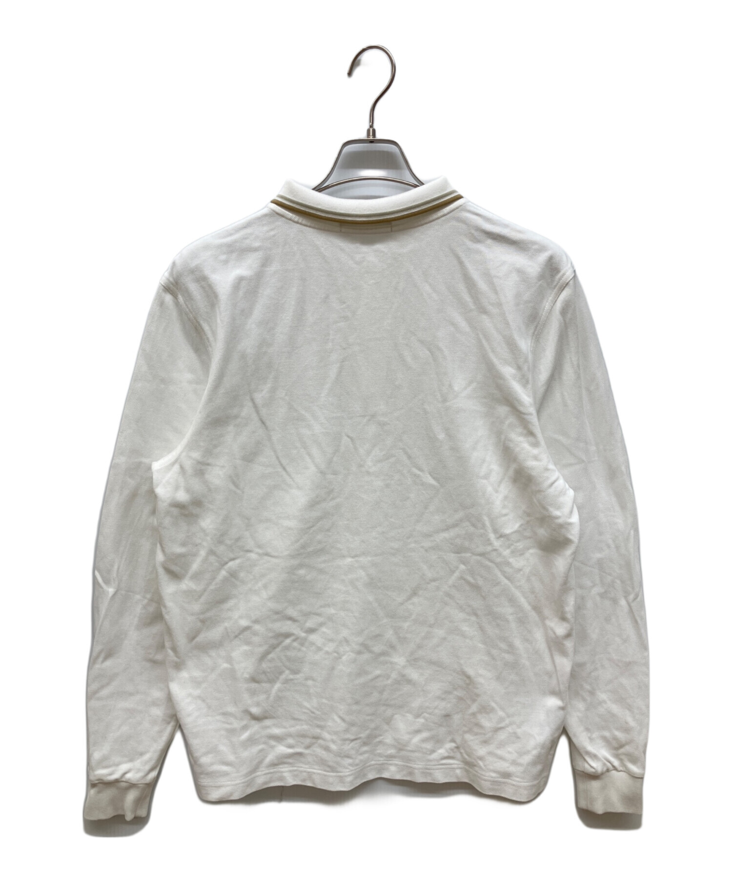 FRED PERRY ホワイト 長袖ポロシャツ S 中古・古着通販】FRED PERRY (フレッドペリー) 長袖ポロシャツ