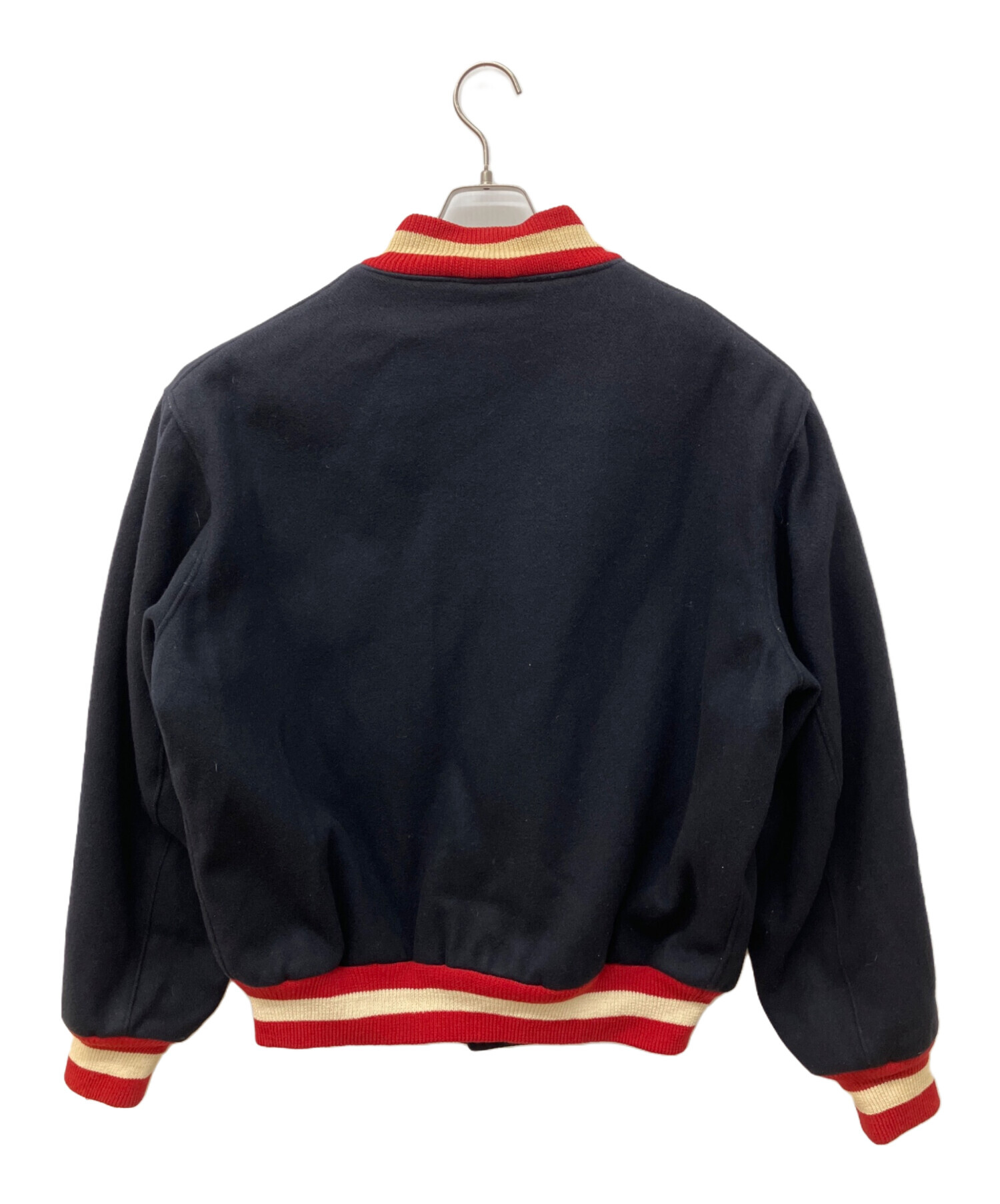 LOEFF メルトンスタジアムジャンパー 中古・古着通販】EFF (-) メルトンスタジアムジャンパー ブラック