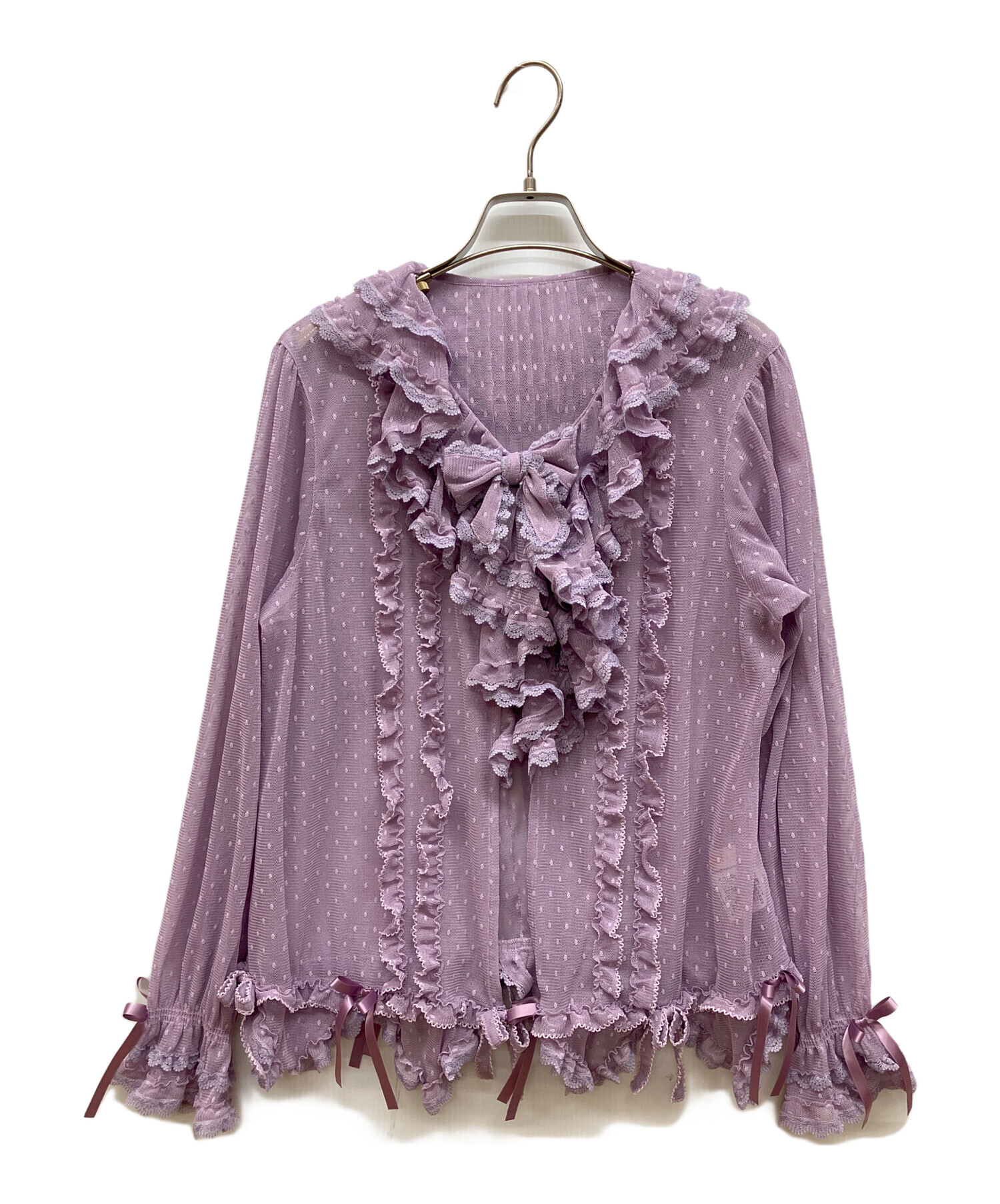 中古・古着通販】PINK HOUSE (ピンクハウス) フリルブラウス パープル
