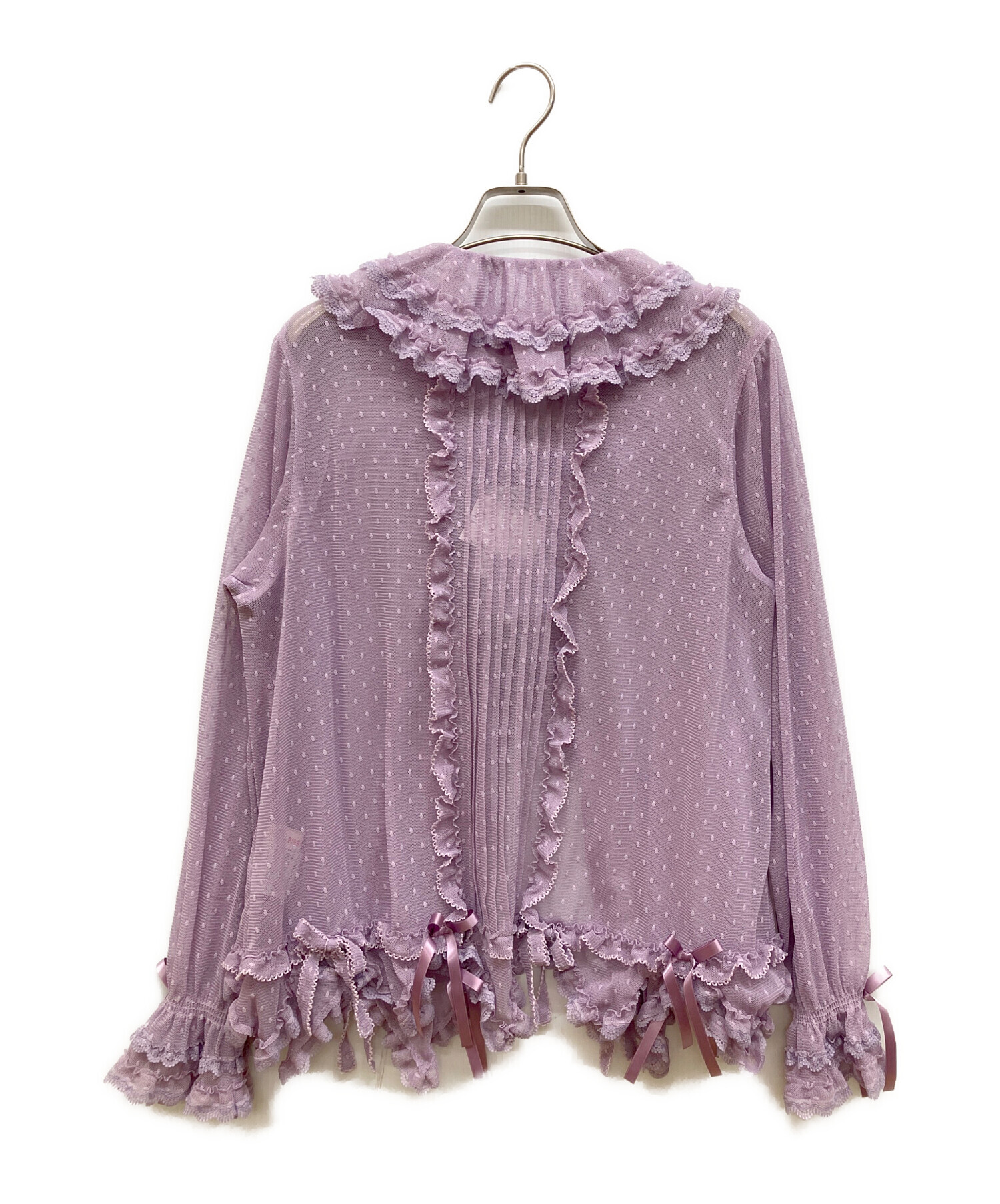 中古・古着通販】PINK HOUSE (ピンクハウス) フリルブラウス パープル
