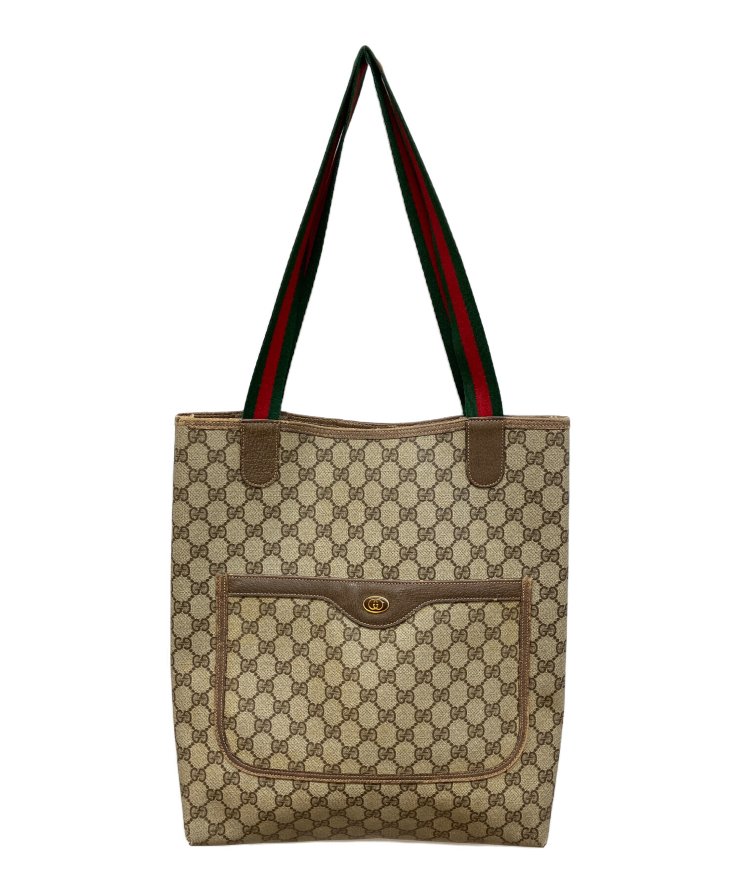 中古・古着通販】GUCCI (グッチ) PVCシェリーライントートバッグ 
