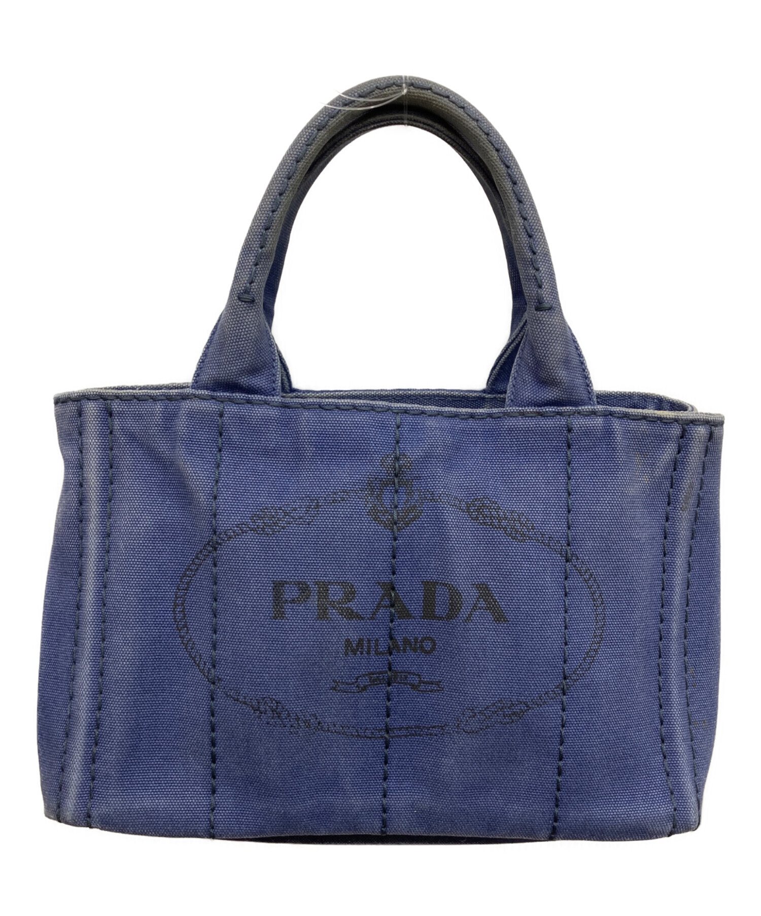 中古・古着通販】PRADA (プラダ) デニムカナパトートバッグ インディゴ