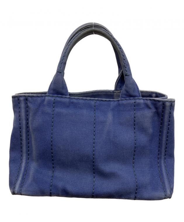 【未使用品】PRADA トートバッグ 中古・古着通販】PRADA (プラダ) デニムカナパトートバッグ インディゴ