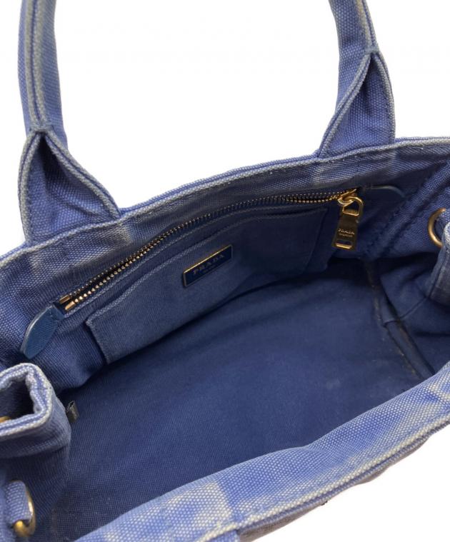 中古・古着通販】PRADA (プラダ) デニムカナパトートバッグ インディゴ