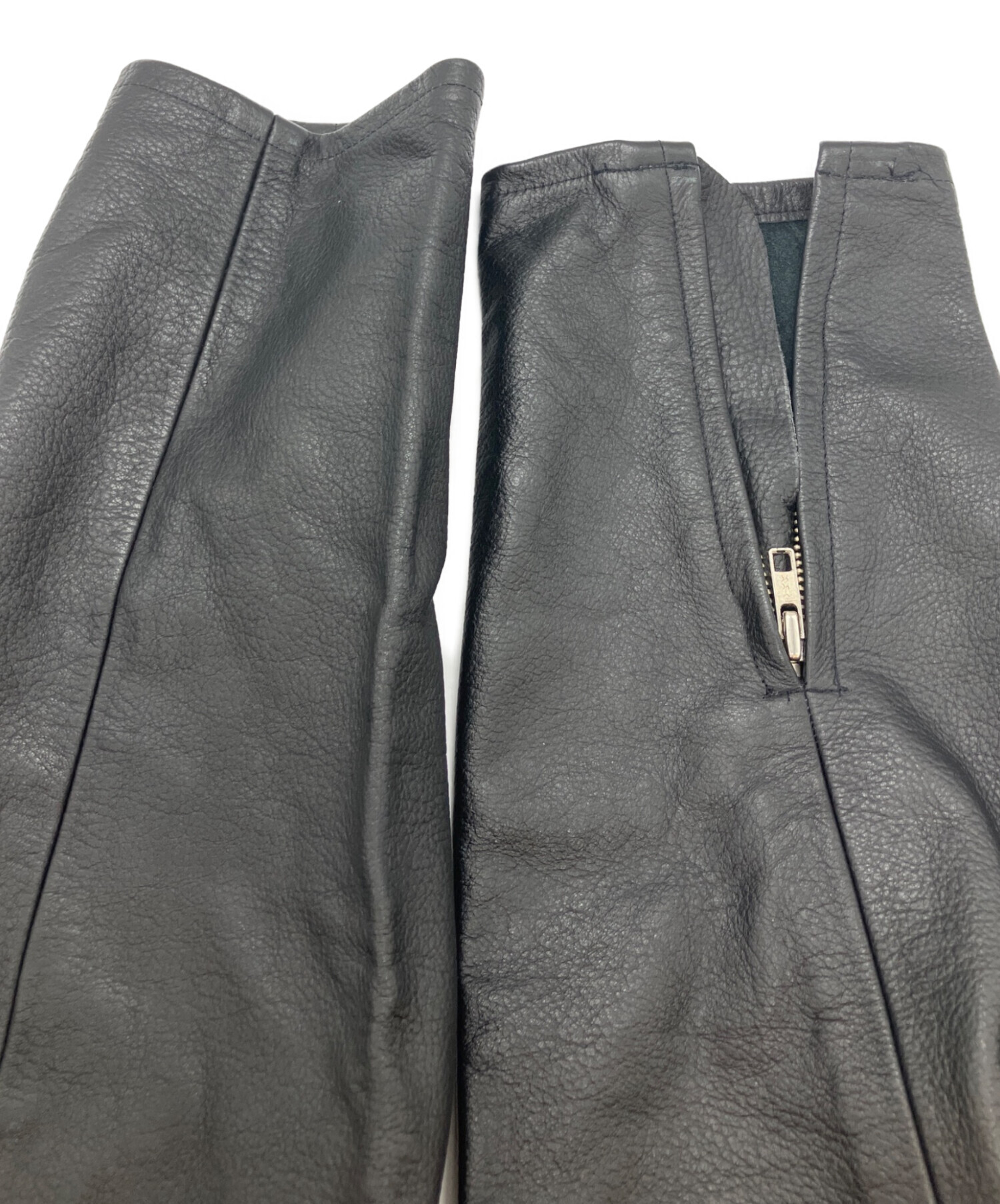中古・古着通販】PLICANA (プリカーナ) レザーパンツ ブラック サイズ
