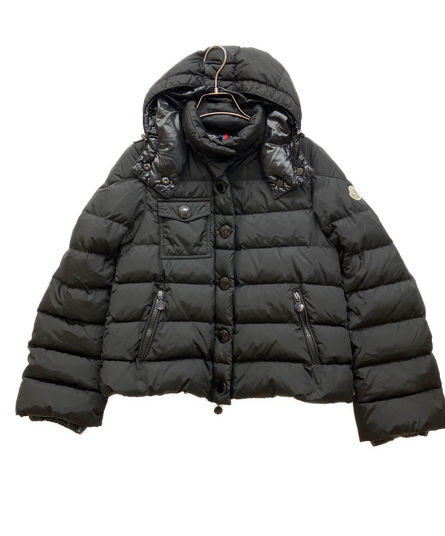 ち*ー様 MONCLER シェルパ風ダウンジャケット ブラック/グレー 中古・古着通販】MONCLER (モンクレール) CHATEL ダウンジャケット