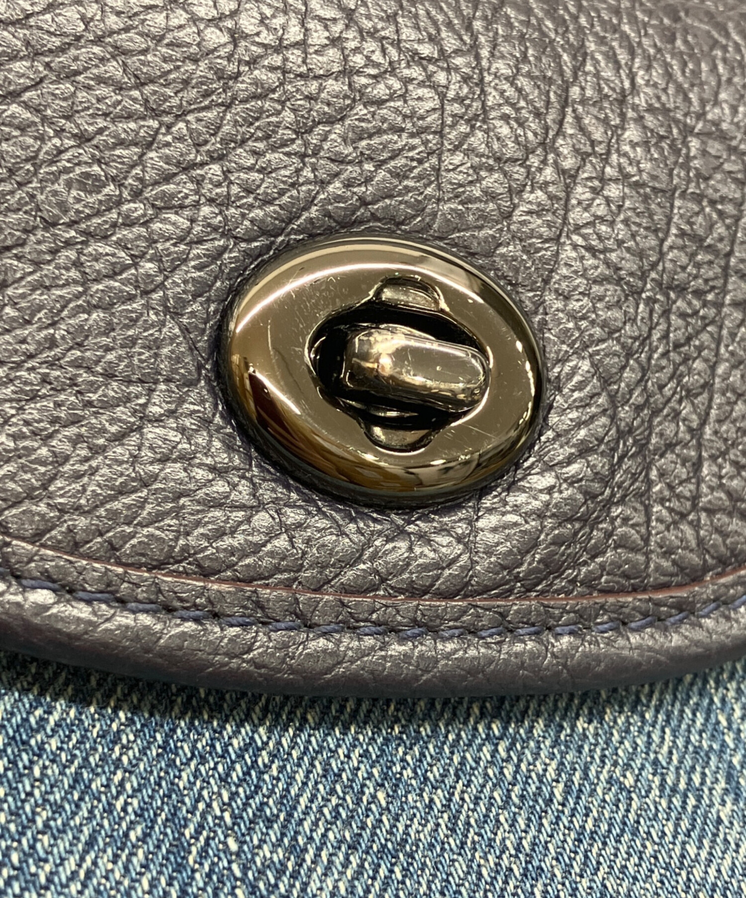 中古・古着通販】COACH (コーチ) デニムリュック ネイビー｜ブランド