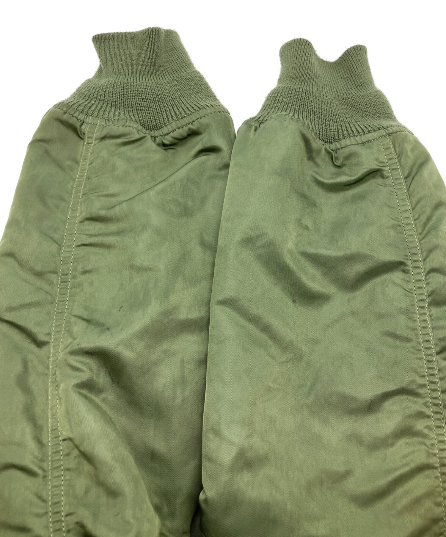 中古・古着通販】ALPHA (アルファ) MA-1ジャケット グリーン サイズ:XL