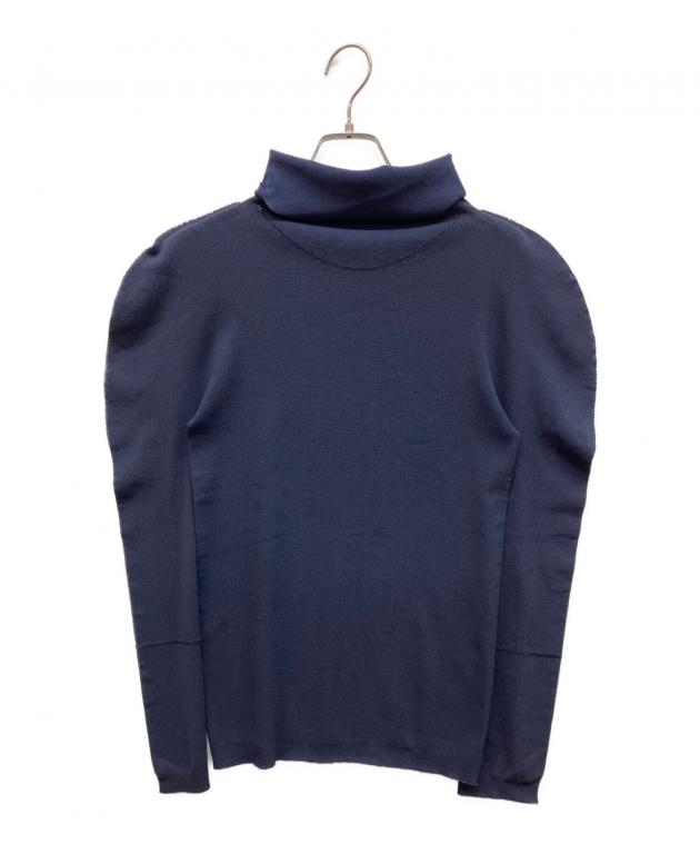 me ISSEY MIYAKE 長袖 ハイネック トップス ブルー 中古・古着通販】me ISSEY MIYAKE (ミーイッセイ ミヤケ) ハイネック