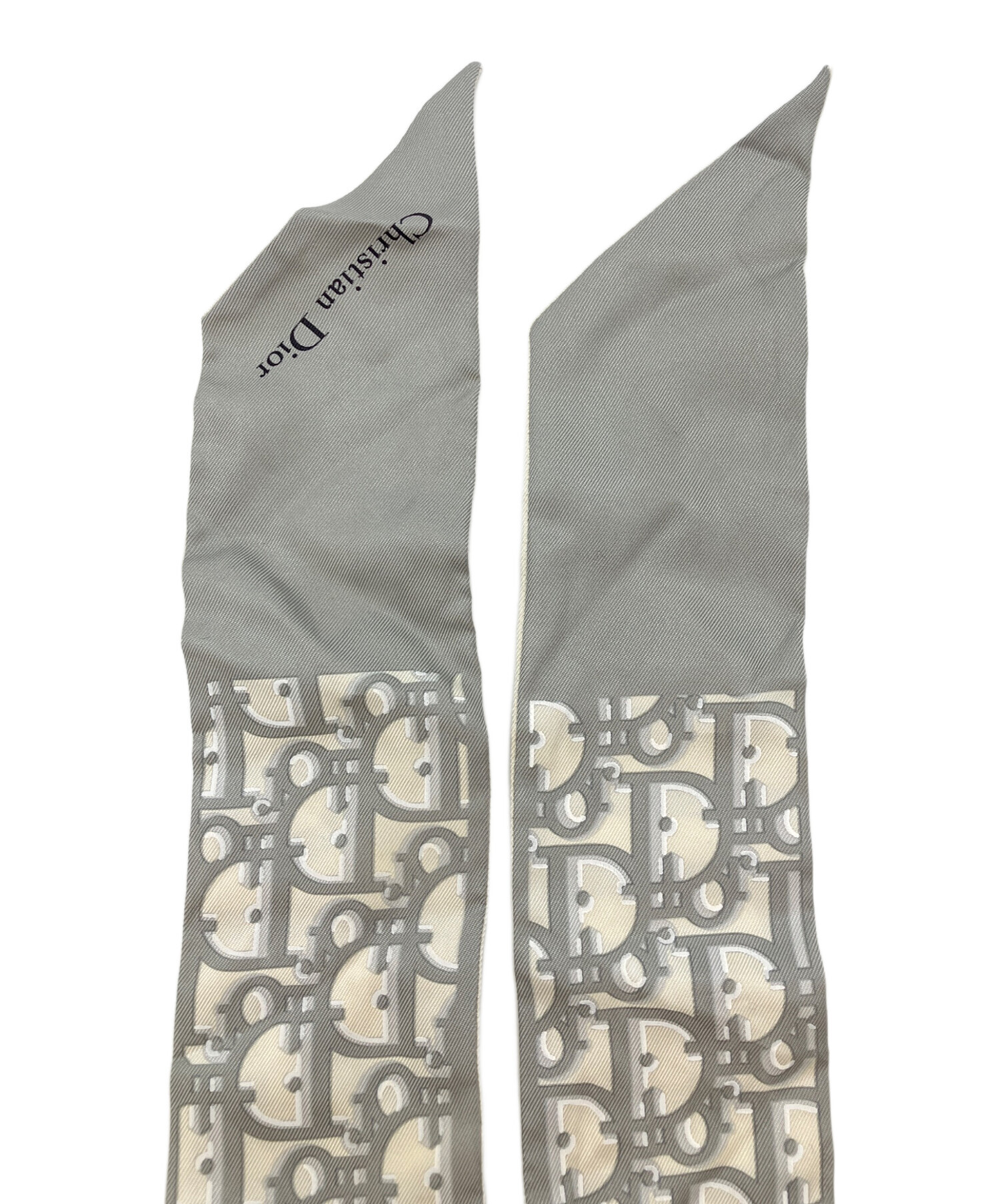 Dior ミッツァ スカーフ グレー 中古・古着通販】DIOR (ディオール) ミッツァシルクスカーフ グレー