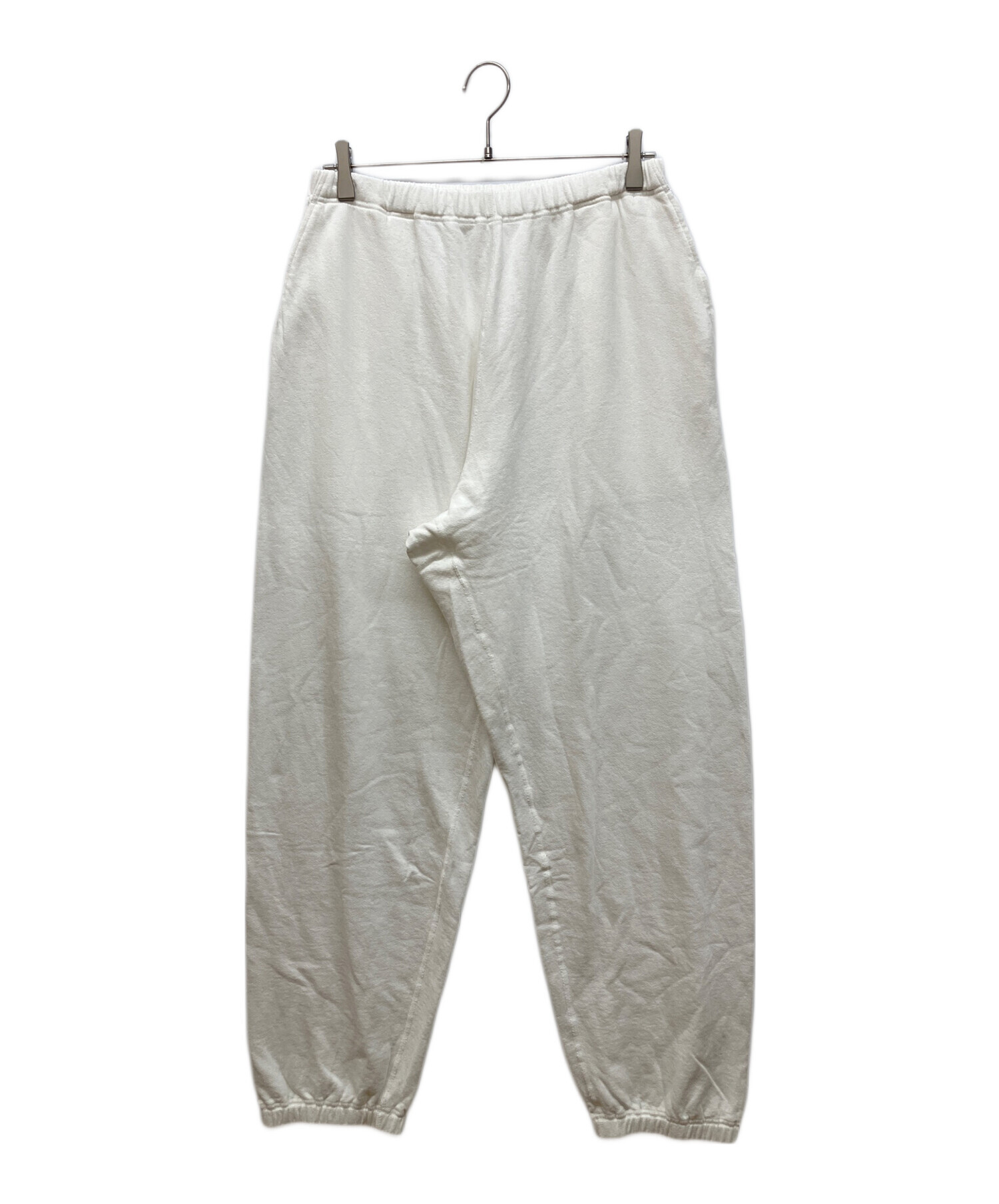 中古・古着通販】COMOLI (コモリ) 製品染 裏毛 パンツ ホワイト サイズ