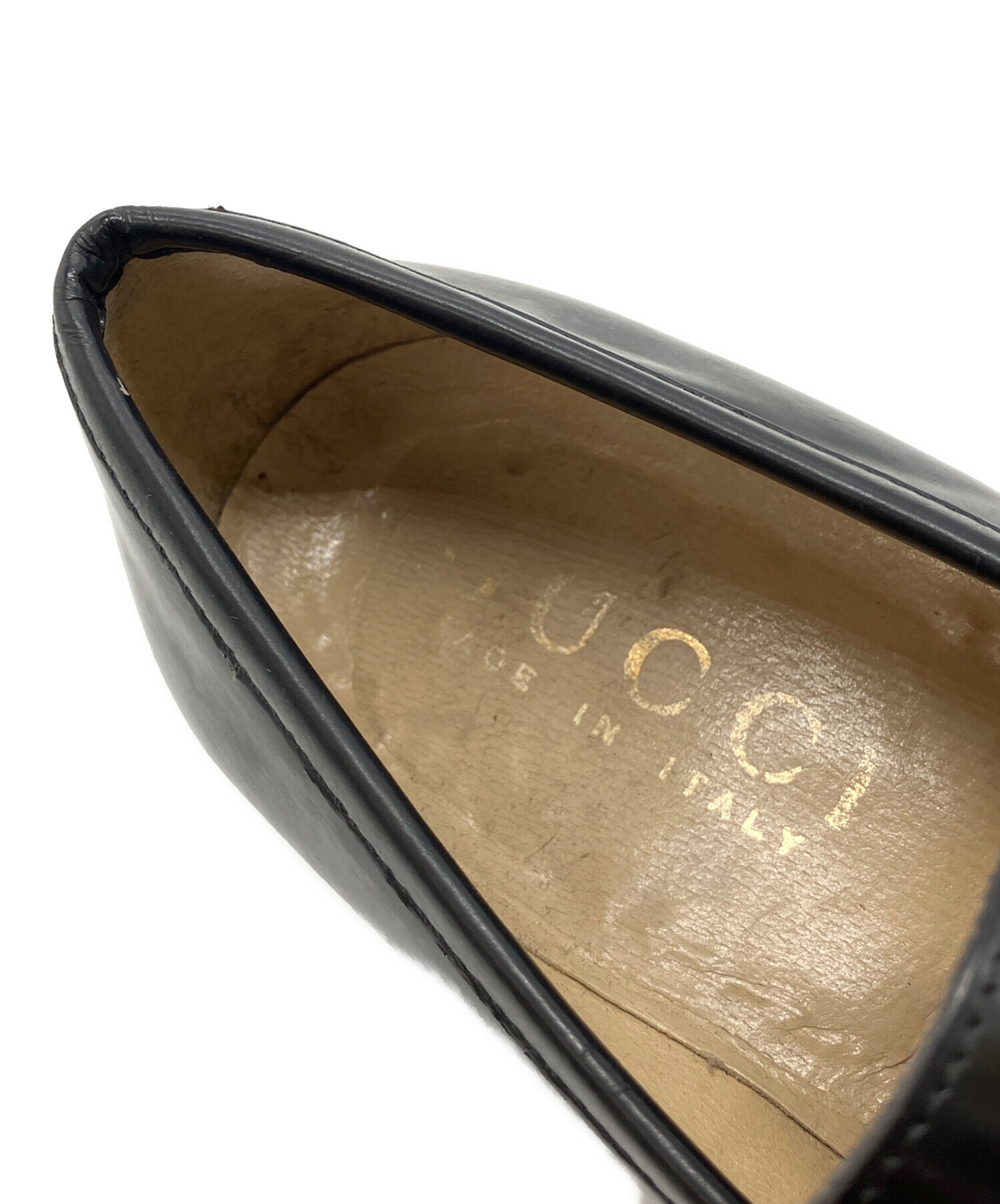中古・古着通販】GUCCI (グッチ) ホースビットローファー ブラック
