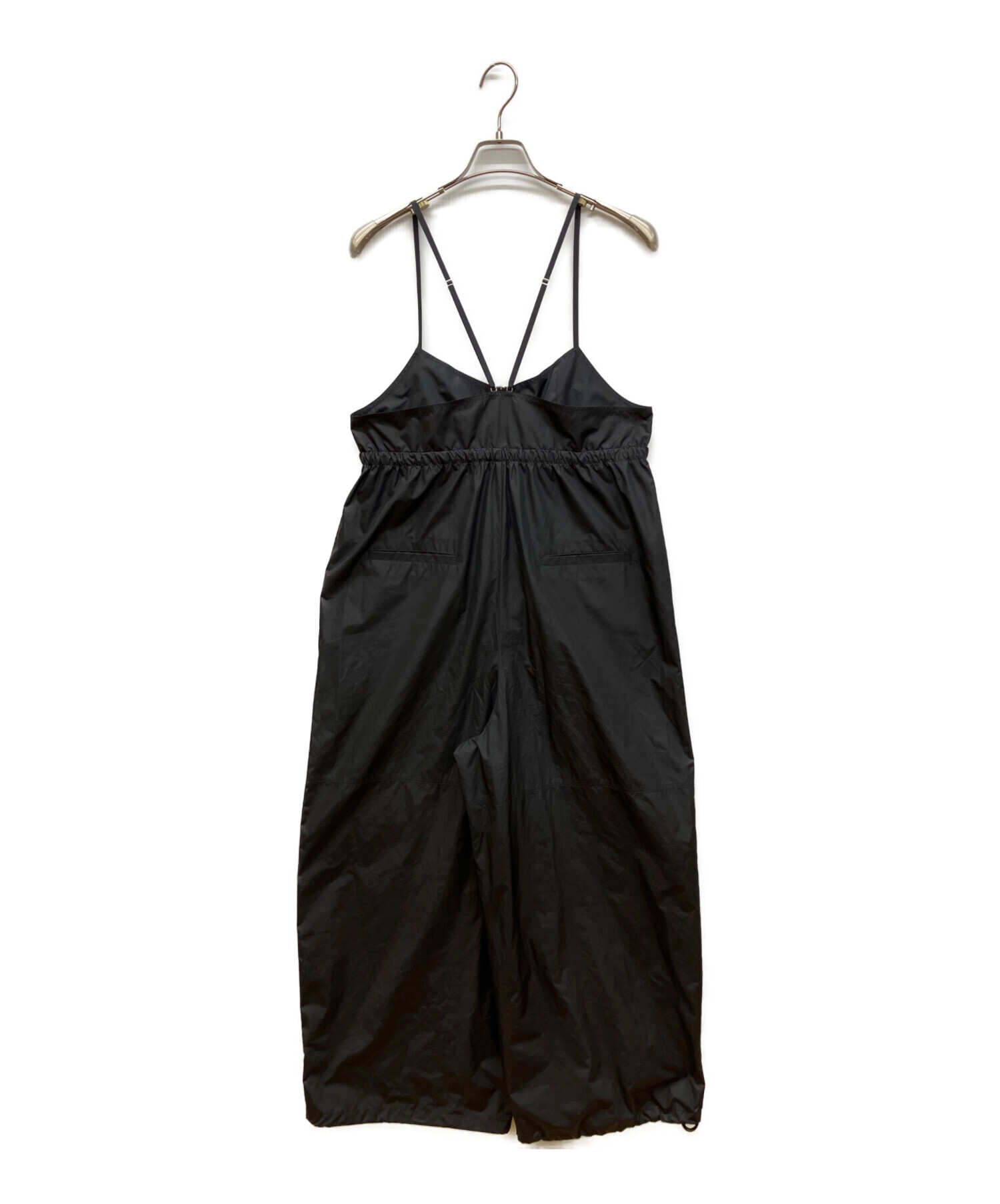 シャイニータフタ撥水ロンパース アダムエロペ 黒 F 美品 中古・古着通販】Adam et Rope (アダム エ ロペ) シャイニータフタ撥水