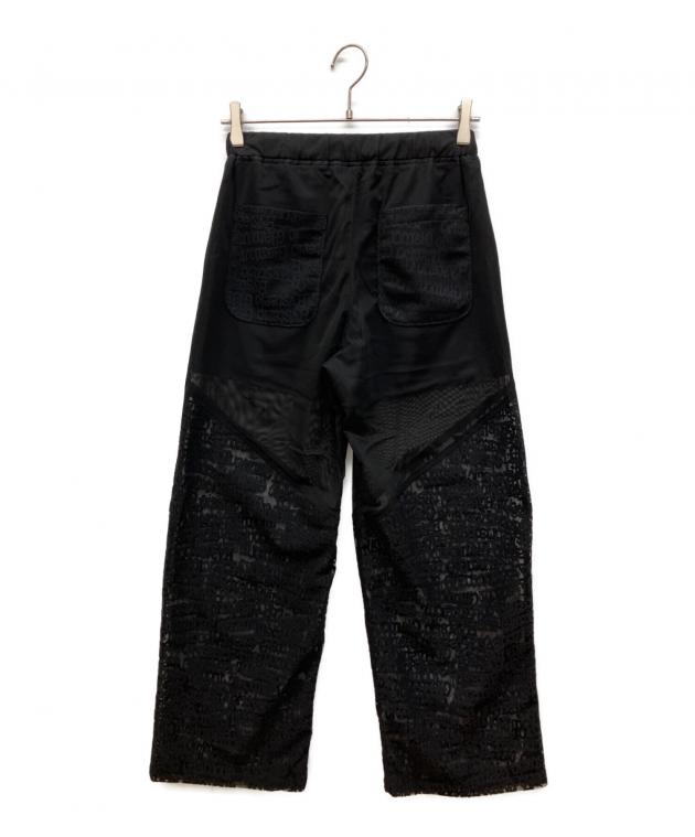 ヒステリックグラマー タイプロゴパターンジャガードパンツ ブラック 中古・古着通販】Hysteric Glamour (ヒステリックグラマー) ジャガード
