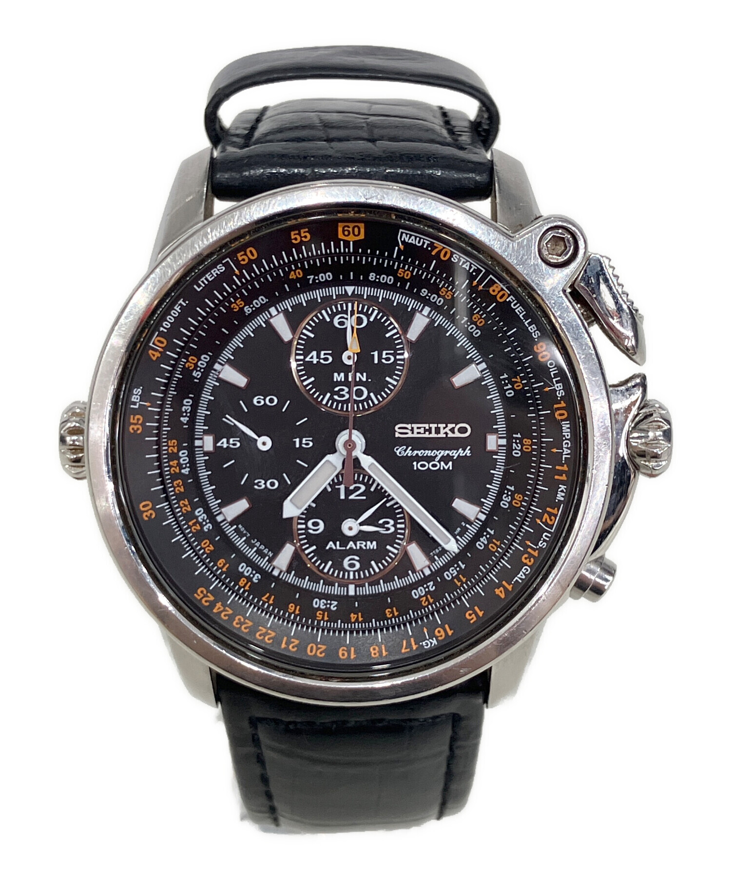 中古・古着通販】SEIKO (セイコー) パイロット アラーム クロノグラフ