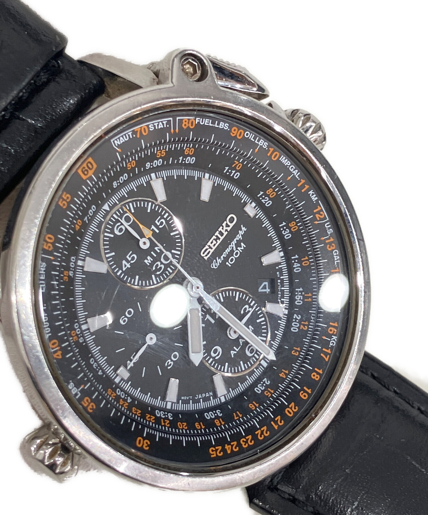 中古・古着通販】SEIKO (セイコー) パイロット アラーム クロノグラフ