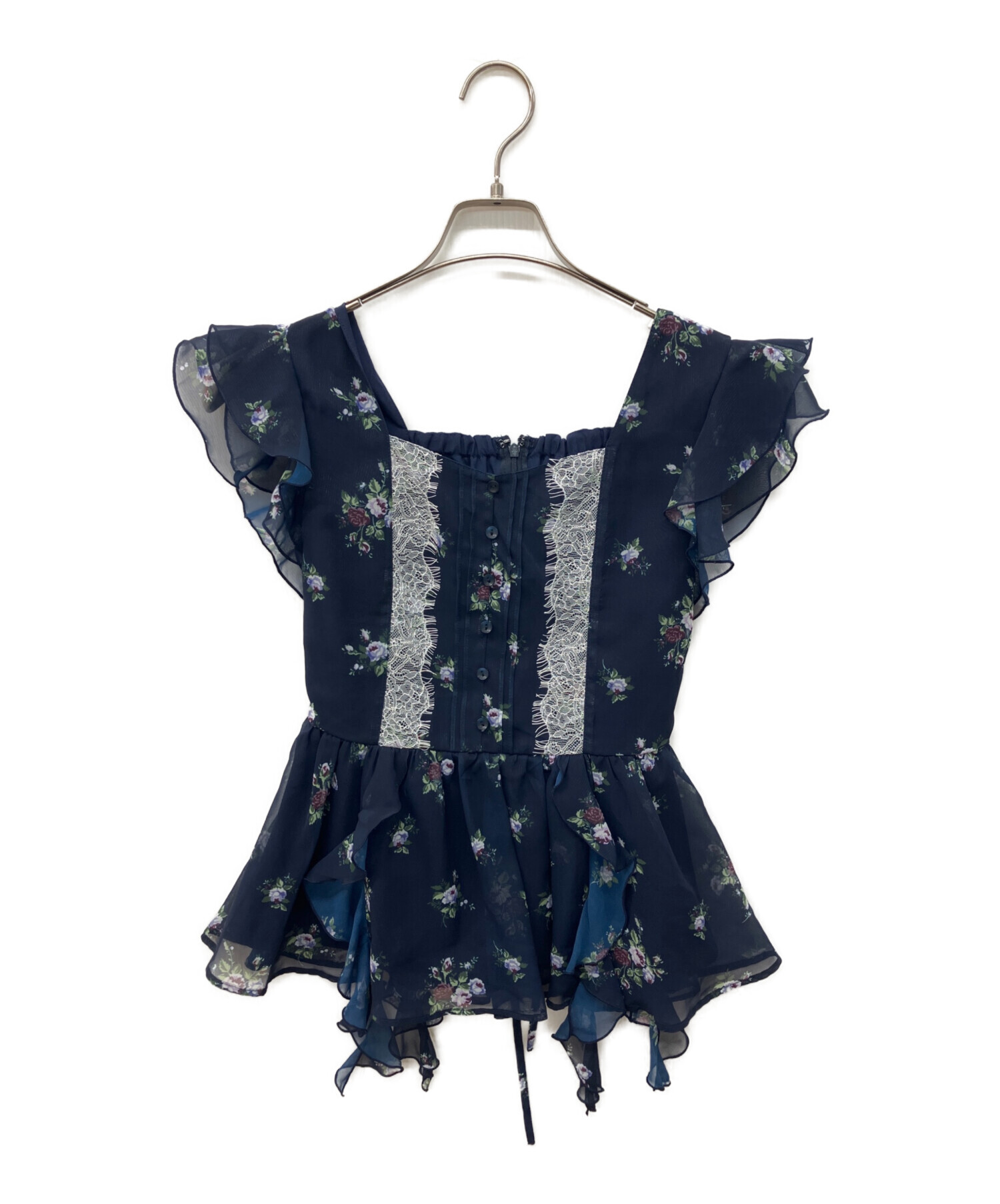 Rirandture〈LAURA ASHLEYコラボ〉ペプラムラッフルブラウス 中古・古着通販】Rirandture (リランドチュール) LAURA ASHLEY (ローラ