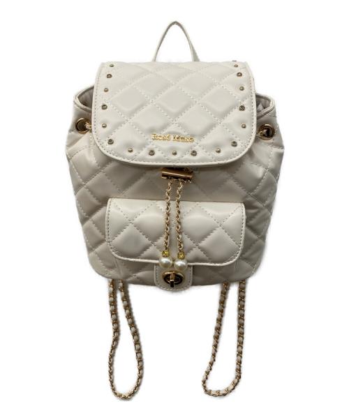 ま*中様 rose muse ロゼミューズ ショルダーバック ホワイト 中古・古着通販】rose muse (ロゼミューズ) Quilting bijou backpack