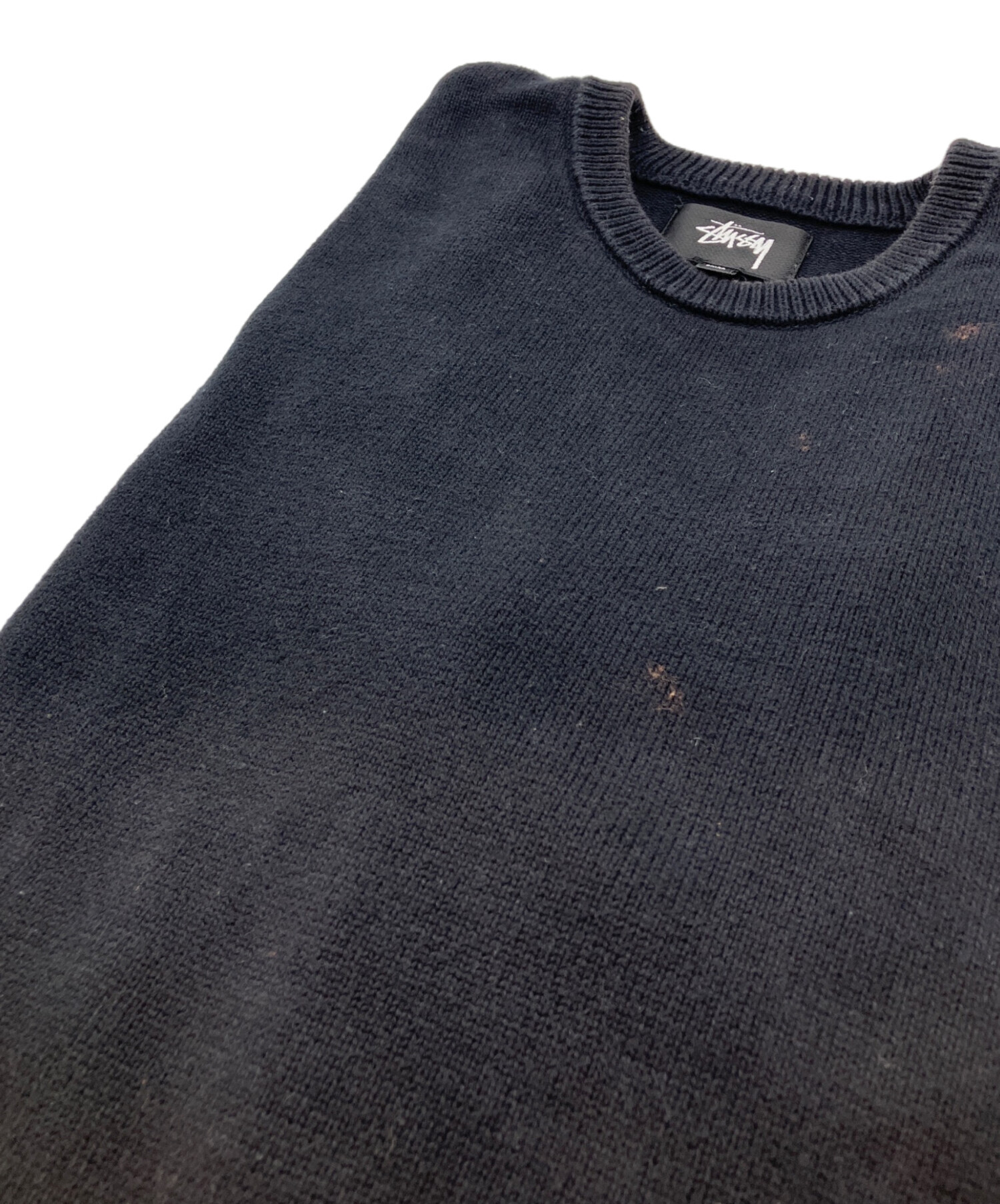 中古・古着通販】stussy (ステューシー) Sleeve Logo Sweater ブラック