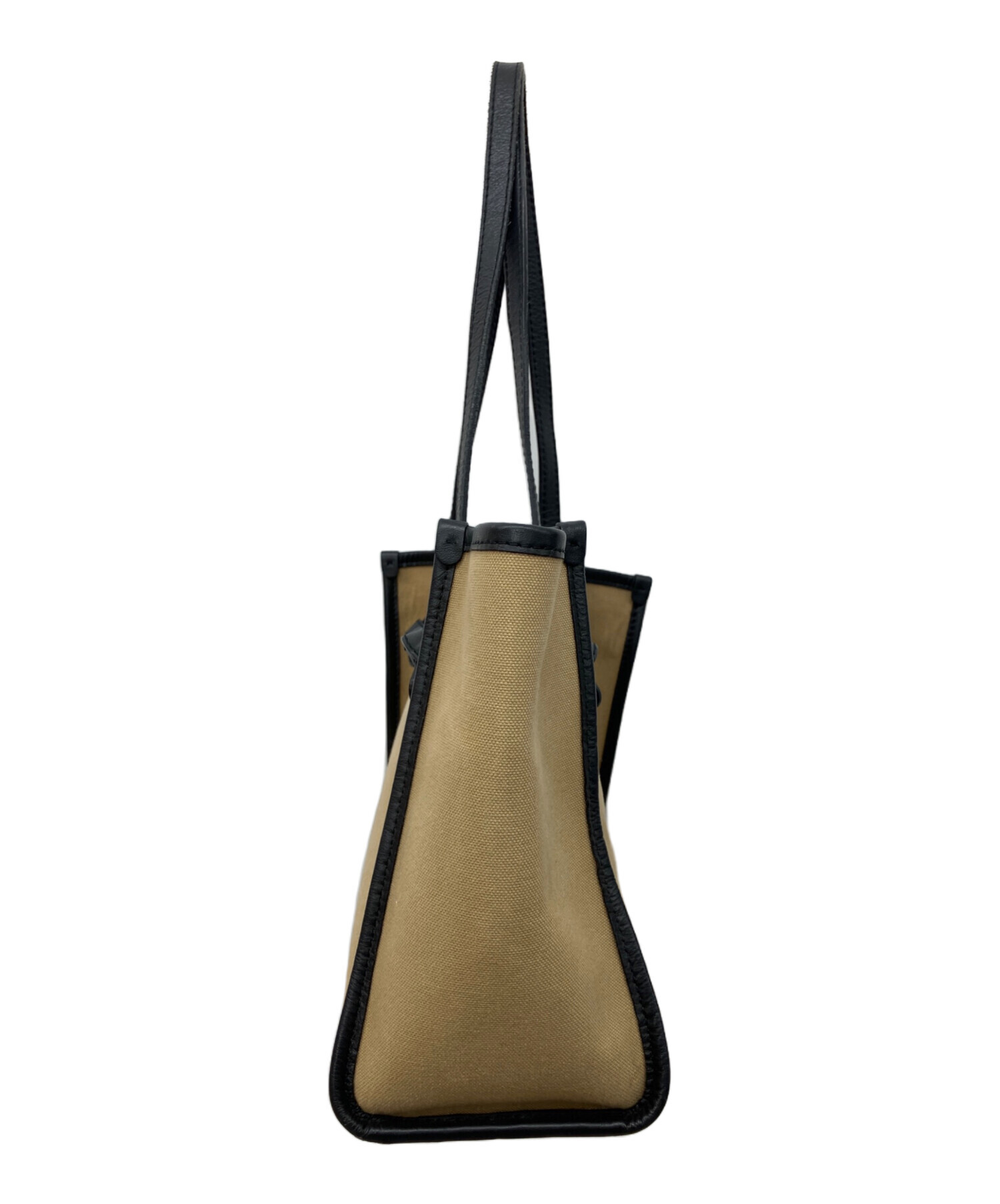 SALE‼️GIANNI CHIARINI トートバッグ ベージュ/ブラック 中古・古着通販】GIANNI CHIARINI (ジャンニ キアリーニ) トートバッグ
