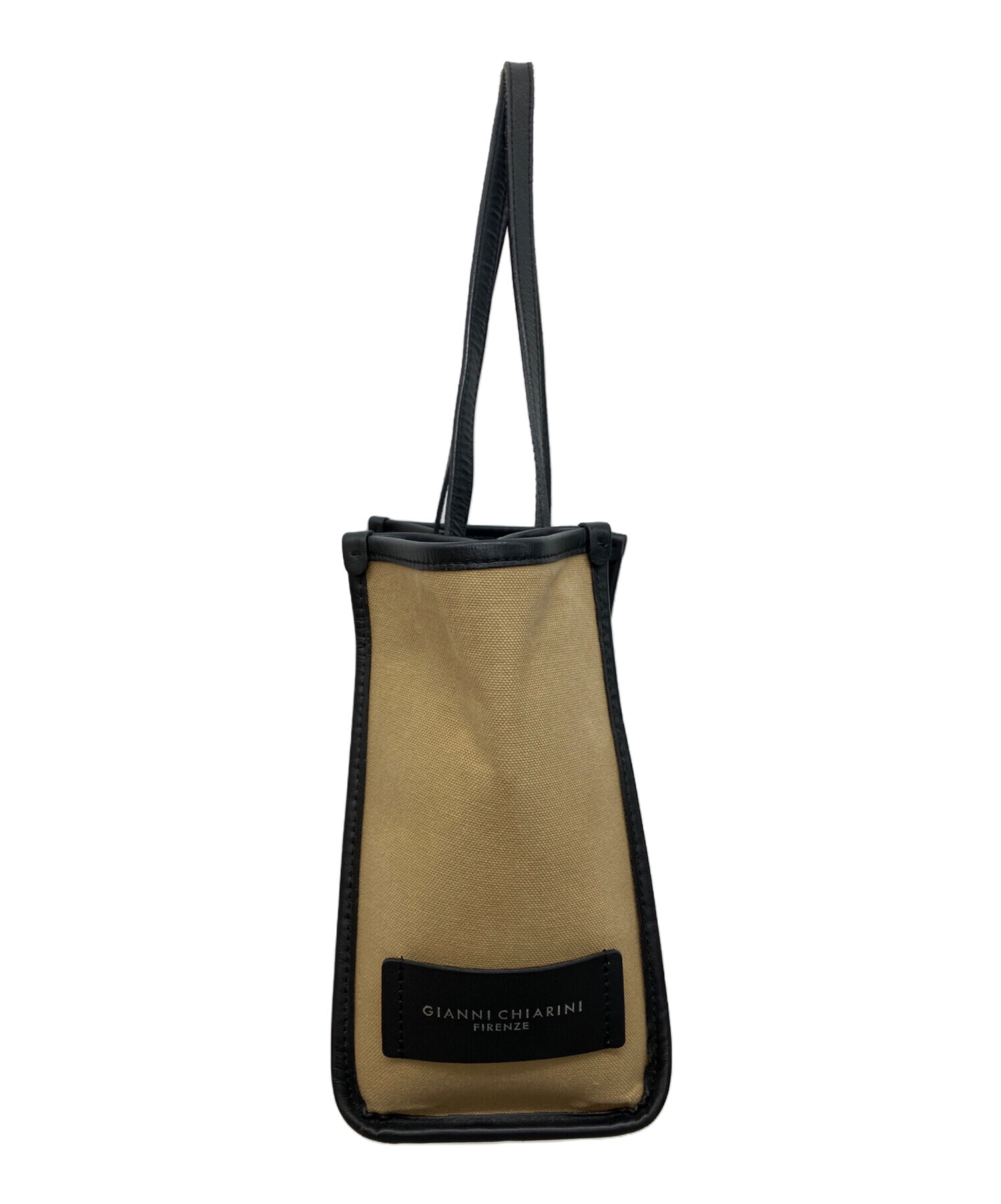 SALE‼️GIANNI CHIARINI トートバッグ ベージュ/ブラック 中古・古着通販】GIANNI CHIARINI (ジャンニ キアリーニ) トートバッグ