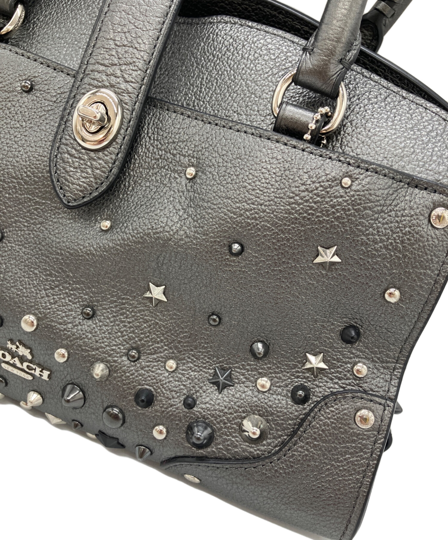 中古・古着通販】COACH (コーチ) マーサー サッチェル 24 シルバー 
