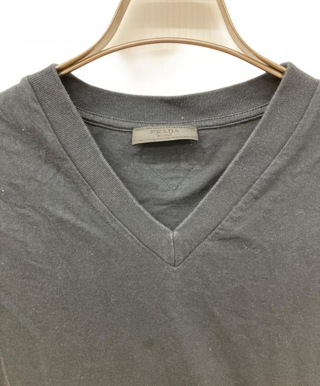 中古・古着通販】PRADA (プラダ) Vネック半袖カットソー Tシャツ