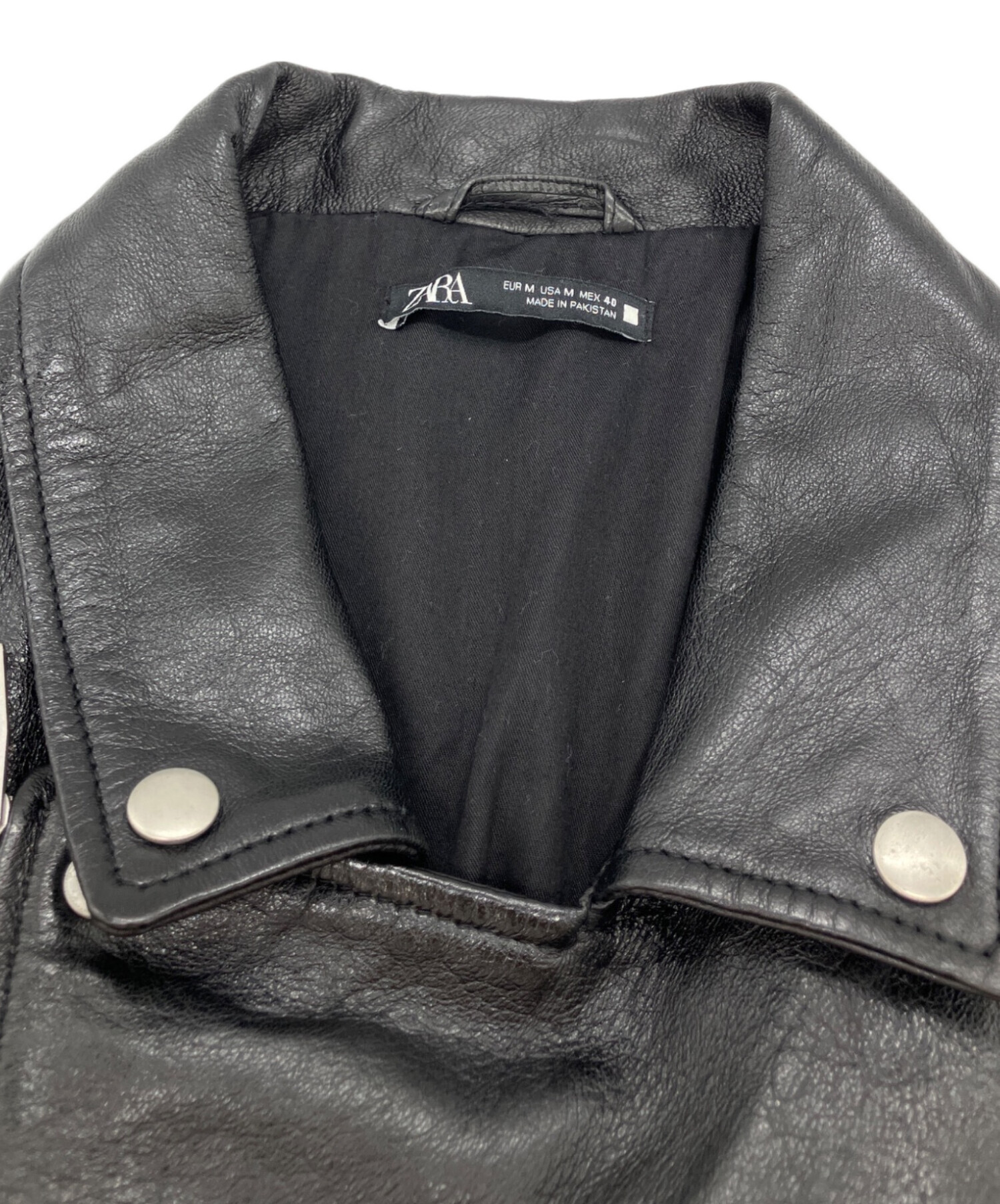 中古・古着通販】ZARA (ザラ) ラムレザーダブルライダースジャケット
