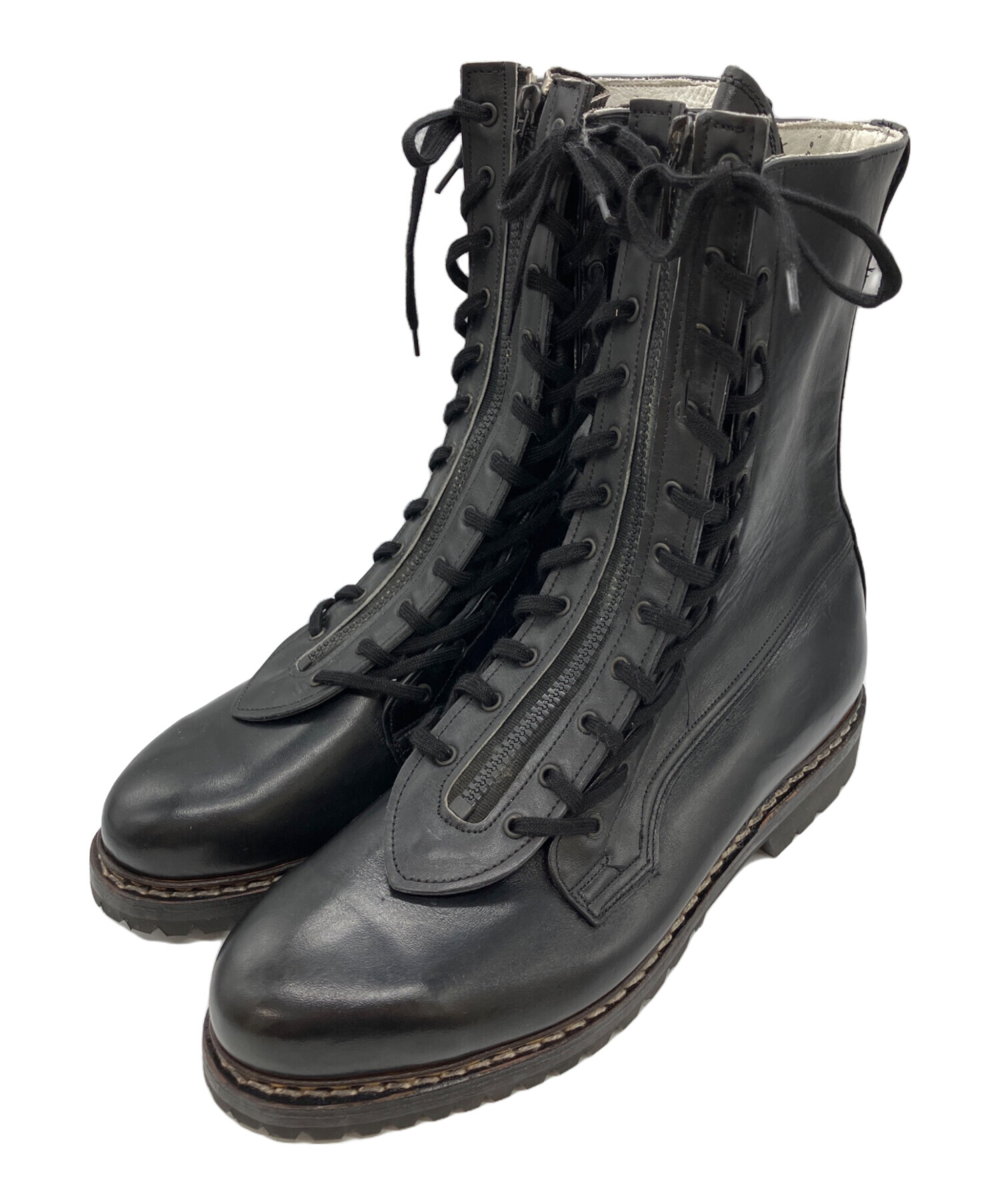 中古・古着通販】GERMAN ARMY (ドイツ軍) レザーブーツ ブラック