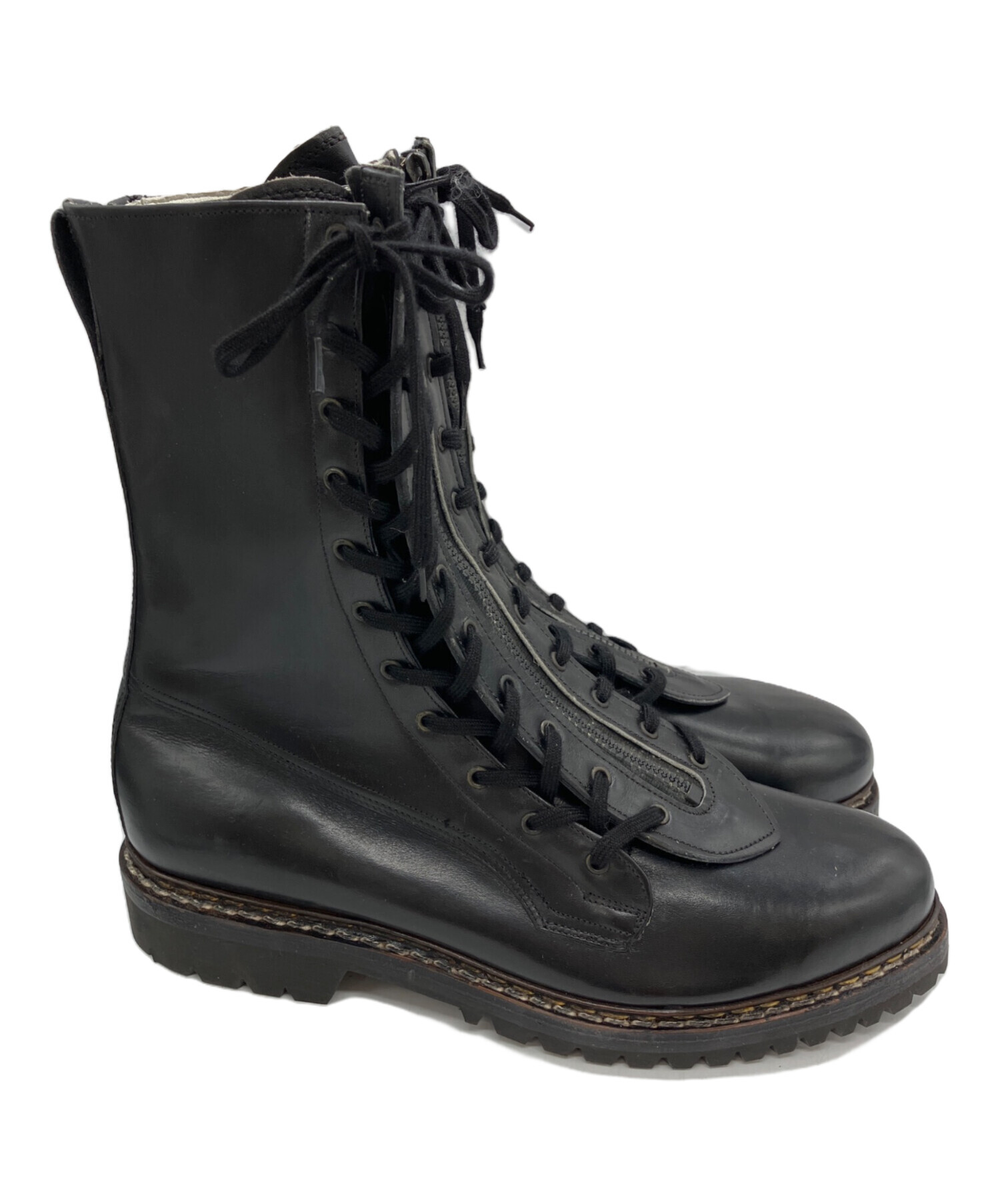 中古・古着通販】GERMAN ARMY (ドイツ軍) レザーブーツ ブラック