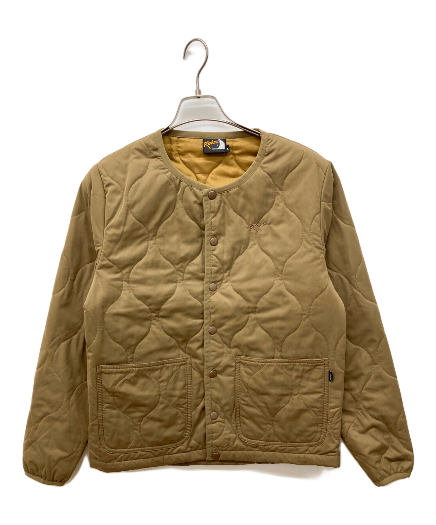 【Men's M ベージュ系】 Rokx ( ロックス ) キルト カーディガン インスレーテッド ポーラテック パワー フィル Quilt Cardigan Insulated Polartec Power F 中古・古着通販】ROKX (ロックス) QUILT CARDIGAN insulated POLARTEC