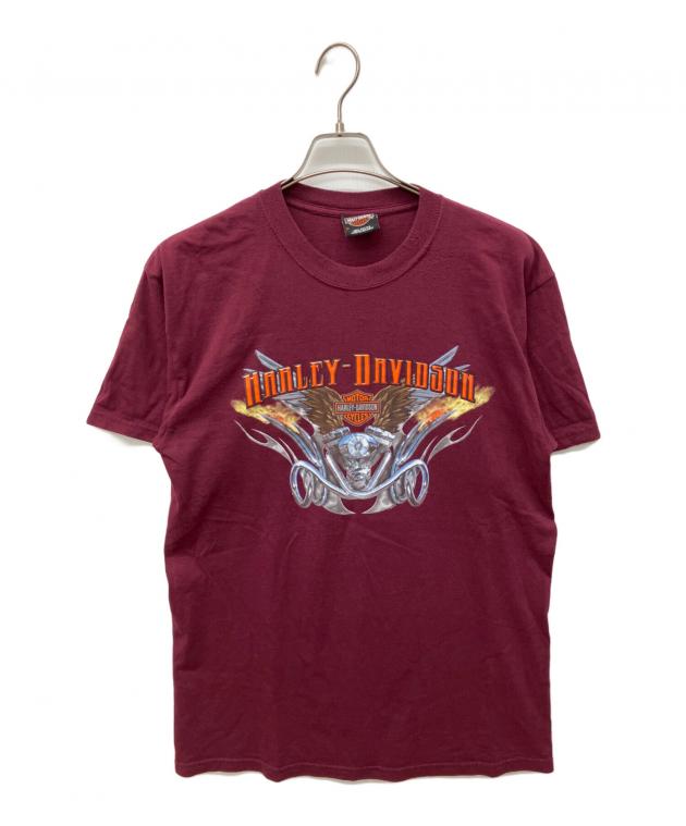 HARLEY-DAVIDSON Tシャツ レッド M 中古・古着通販】HARLEY-DAVIDSON (ハーレーダビッドソン) プリントT