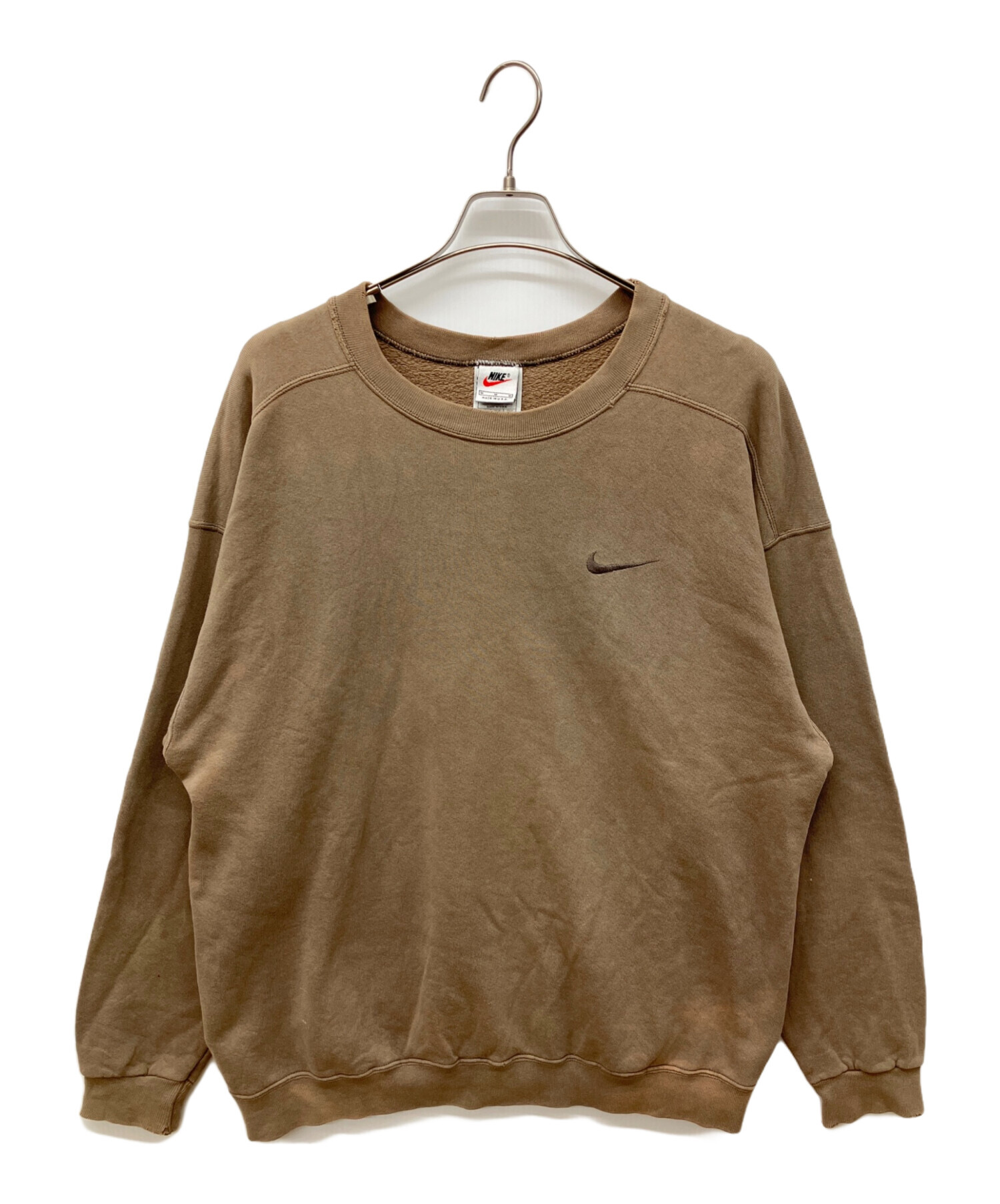 中古・古着通販】NIKE (ナイキ) クルーネックスウェット ブラウン