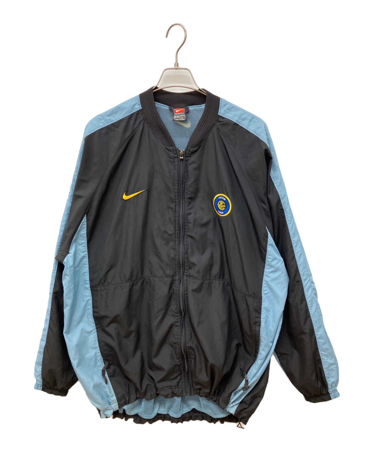 中古・古着通販】NIKE (ナイキ) ナイロンジャケット ブルー×ブラック