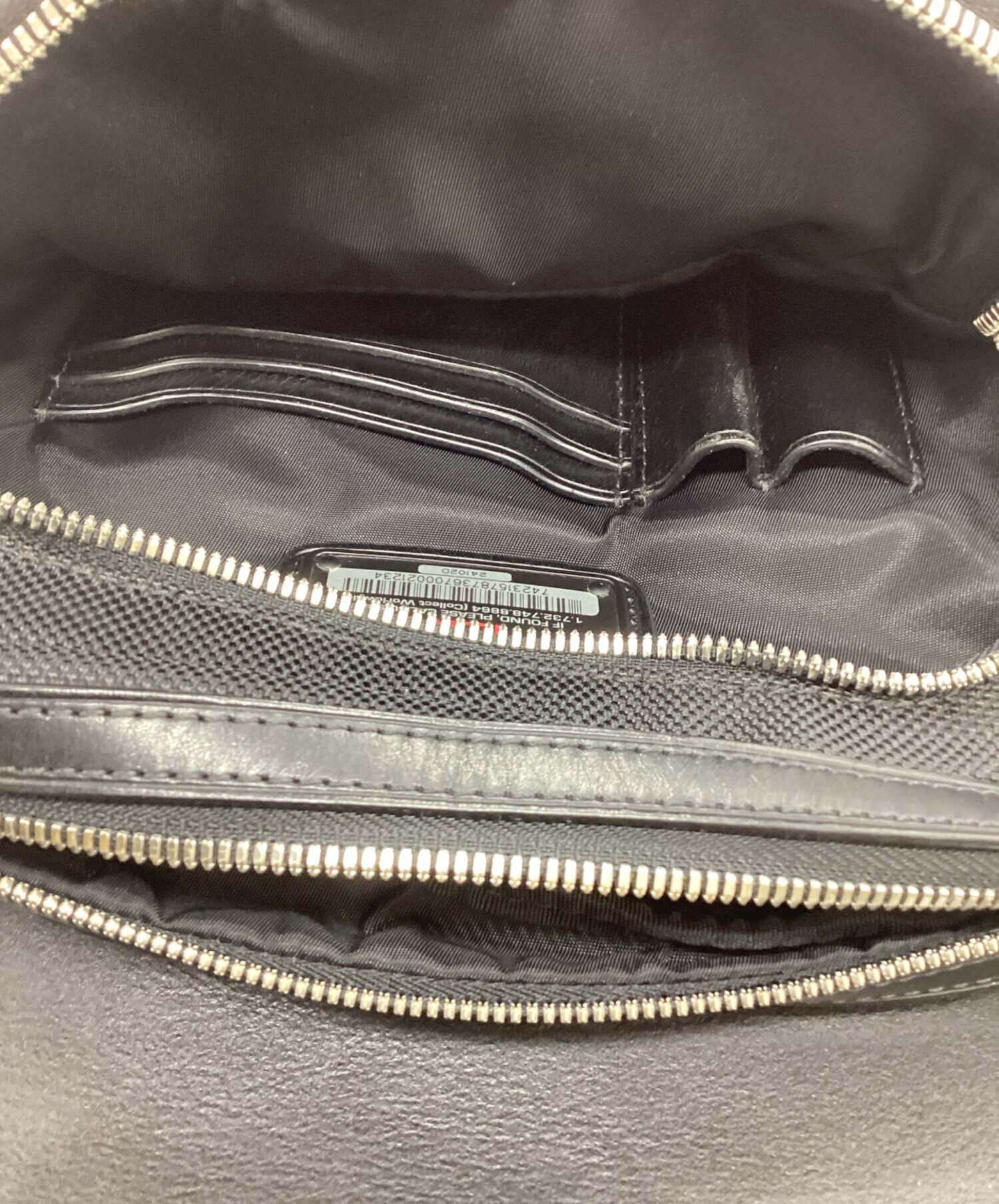 中古・古着通販】TUMI (トゥミ) レザーナイロンショルダーバッグ