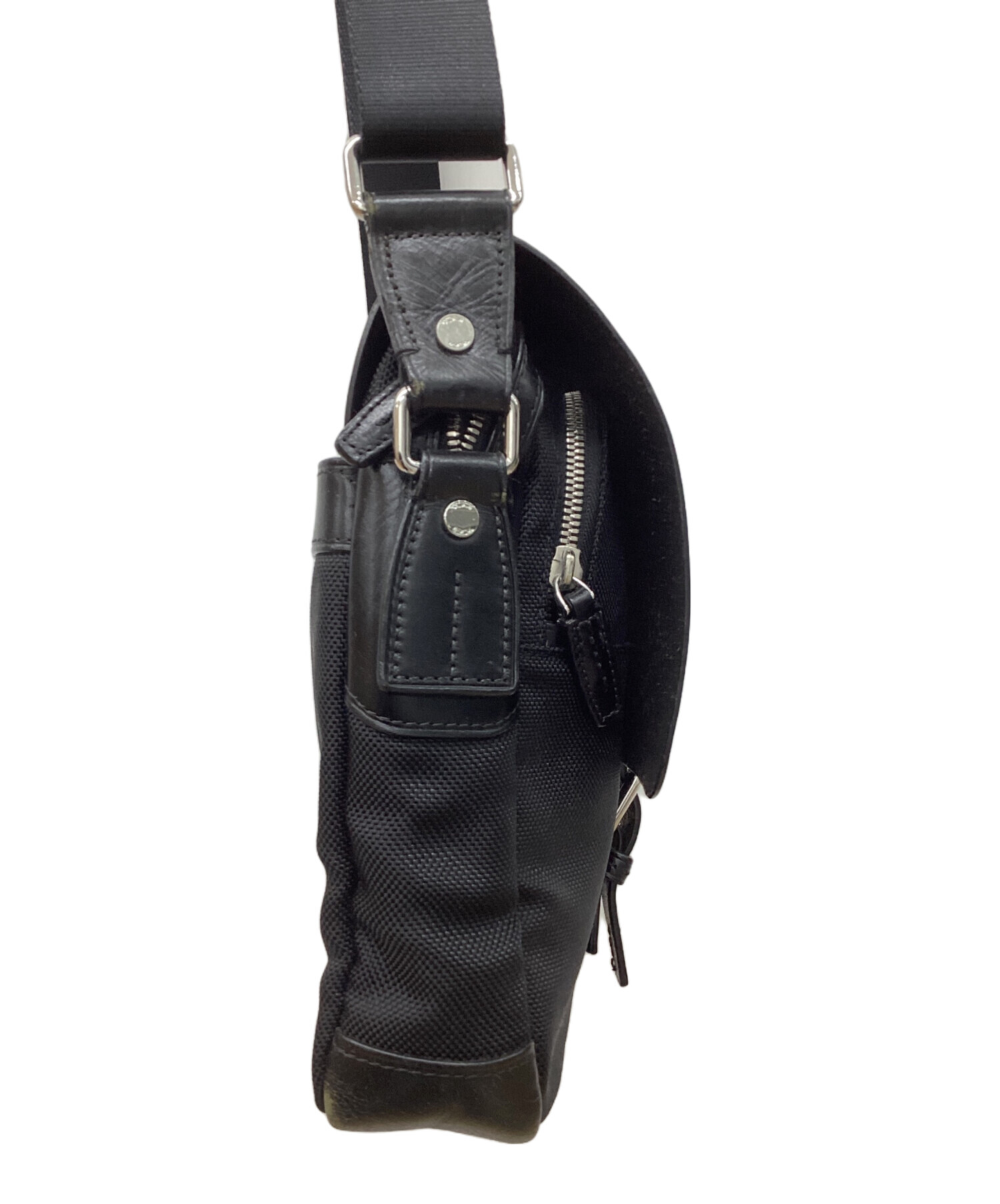 中古・古着通販】TUMI (トゥミ) レザーナイロンショルダーバッグ