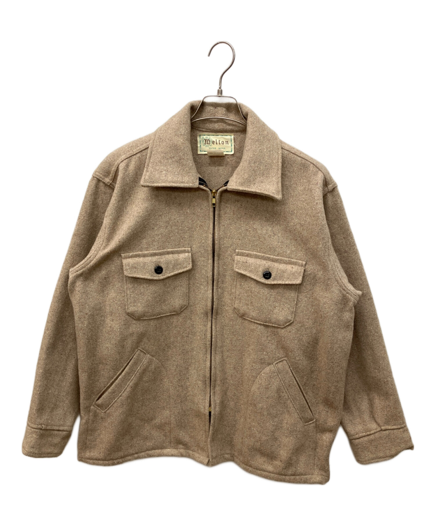 中古・古着通販】MELTON (メルトン) ウールジャケット ベージュ サイズ