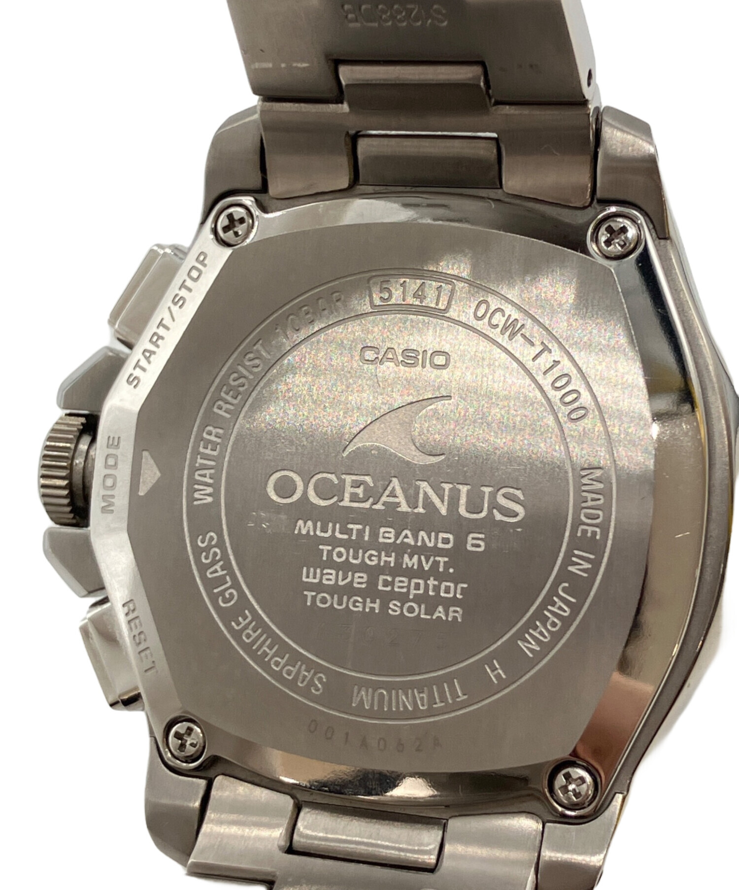 か*ん様 【中古美品】CASIO OCEANUS 電波ソーラー 腕時計 OCW- 中古・古着通販】CASIO (カシオ) クロノグラフ OCEANUS オシアナス