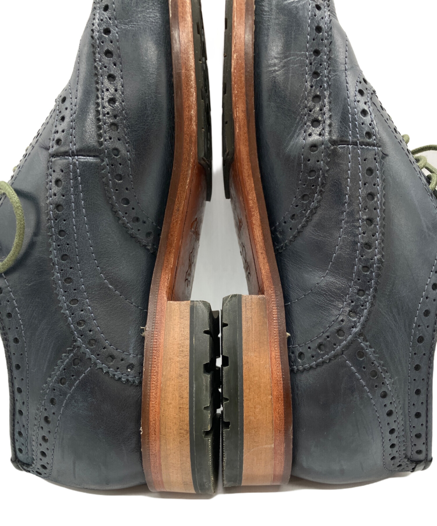 【新品】 クラークス ウィングチップ アクティブエア ネイビー 本革 25 中古・古着通販】CLARKS (クラークス) ウィングチップシューズ