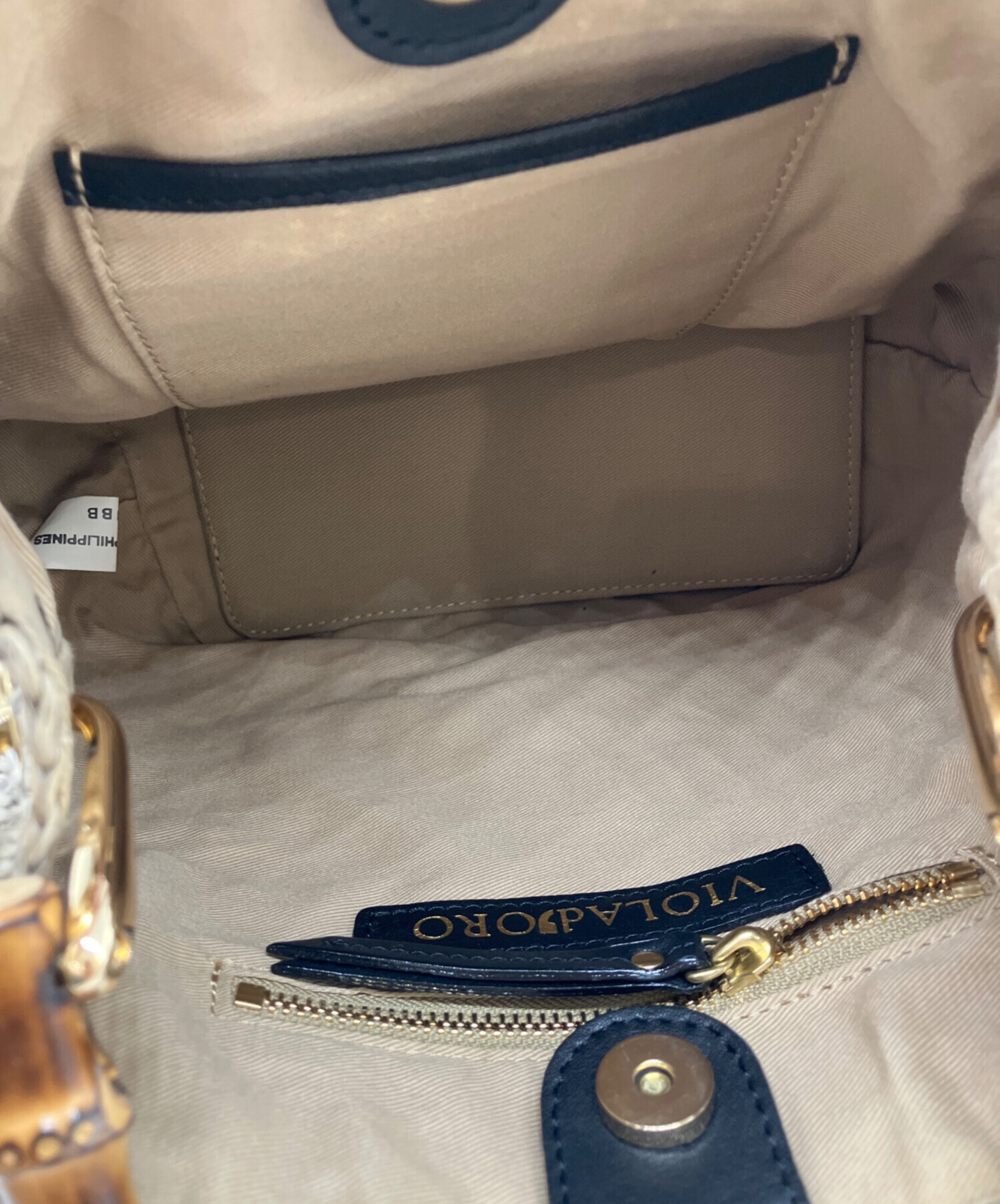 中古・古着通販】VIOLAd'ORO (ヴィオラドーロ) カゴバッグ ベージュ