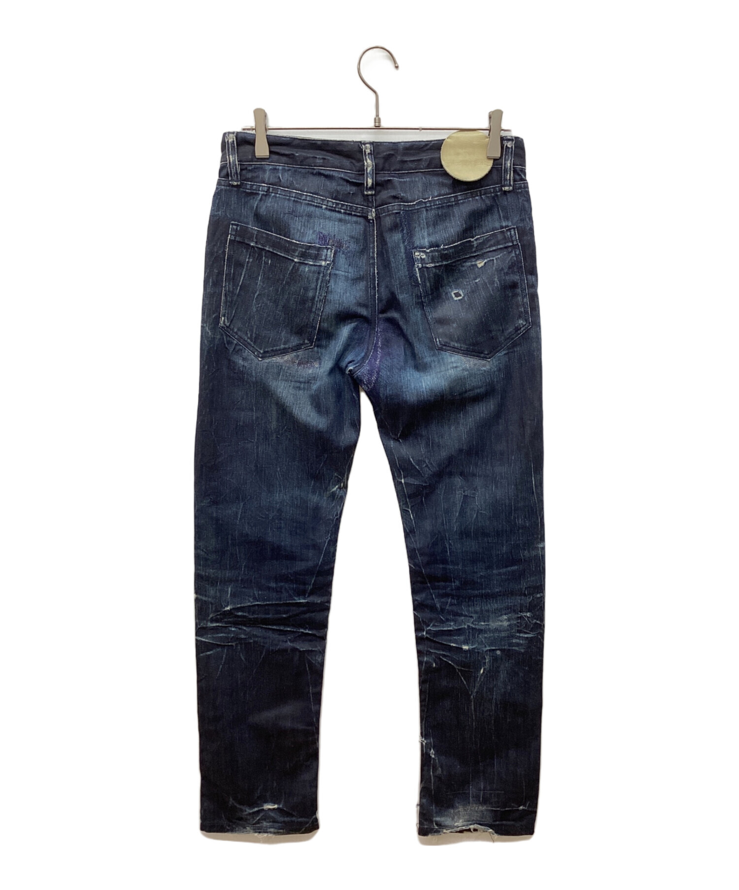 RAF BY RAF SIMONS ペイント加工 デニムパンツ RAF BY RAF SIMONS ペイント加工 デニムパンツ 中古・古着通販】RAF BY